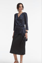 Top Riad Saten Estampado