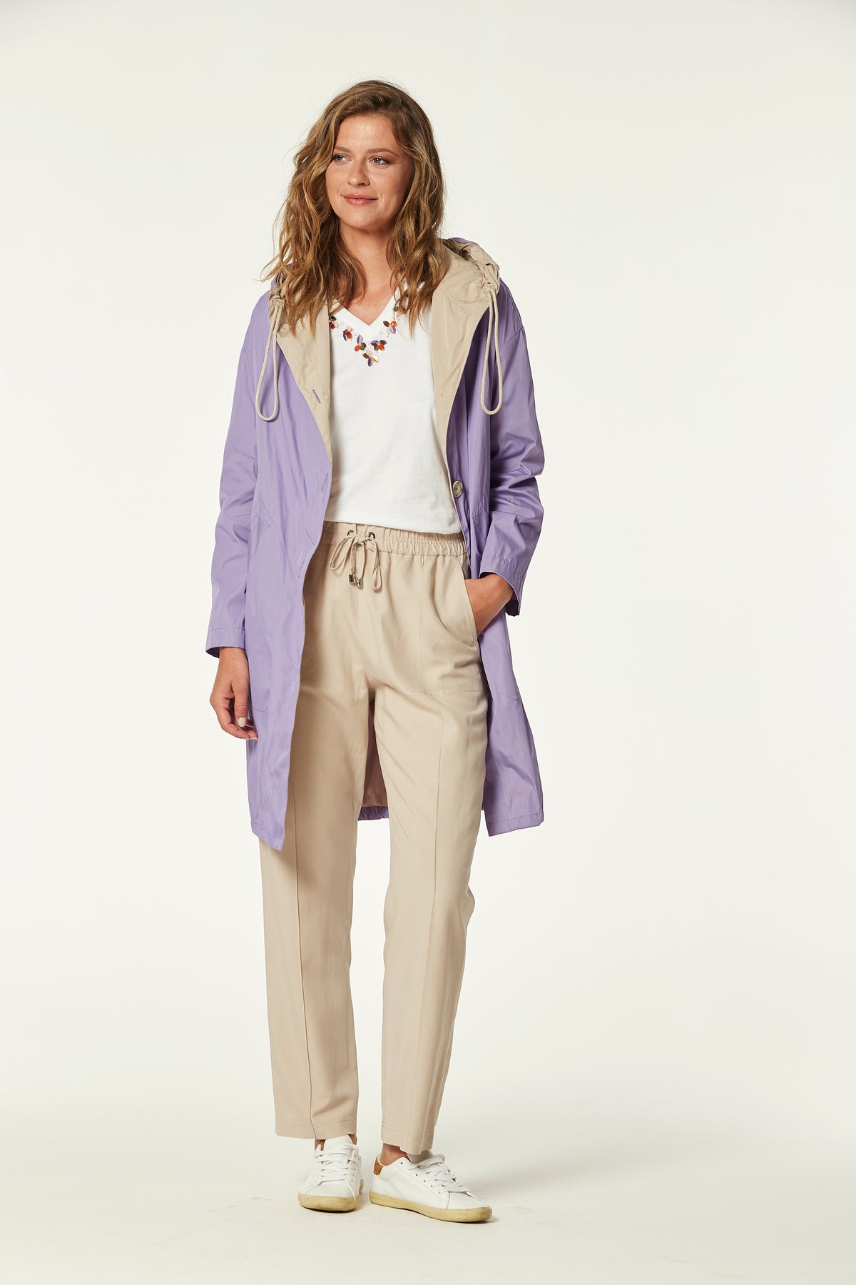 DOUBLE SIDED TECHNICAL FABRIC ZUGOR COAT