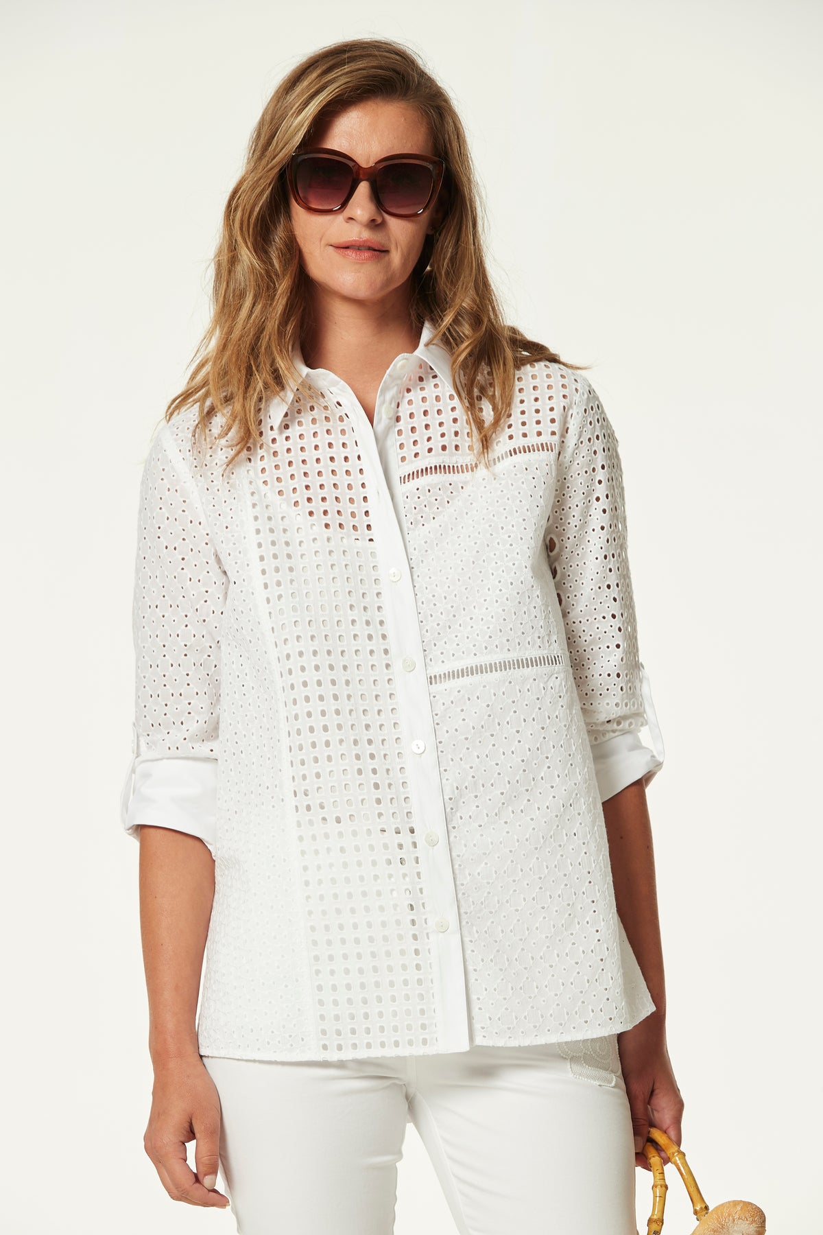 REIMS COTTON EMBROIDERED SHIRT