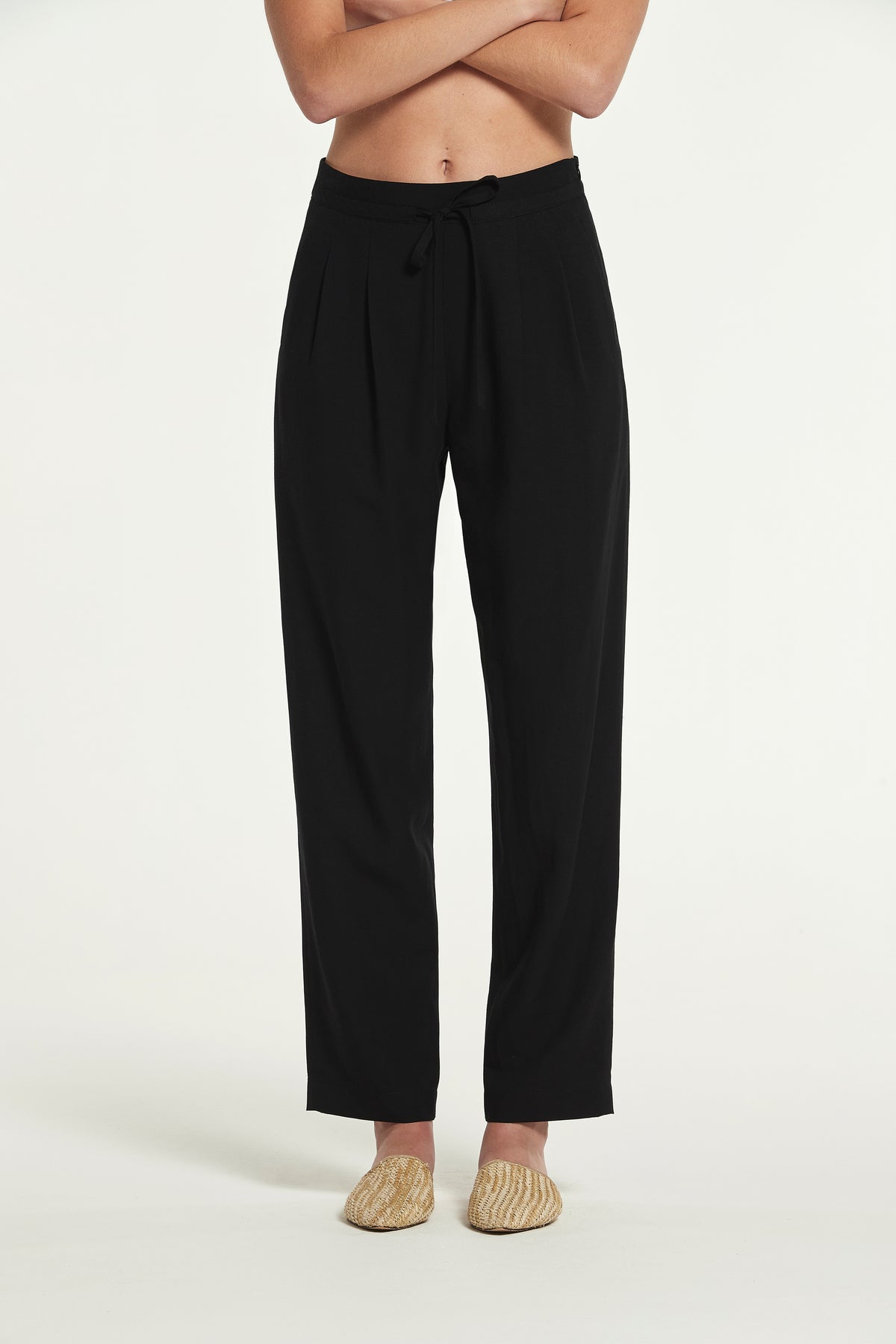 PANTALONS EN LIN ET VISCOSE NEBLI