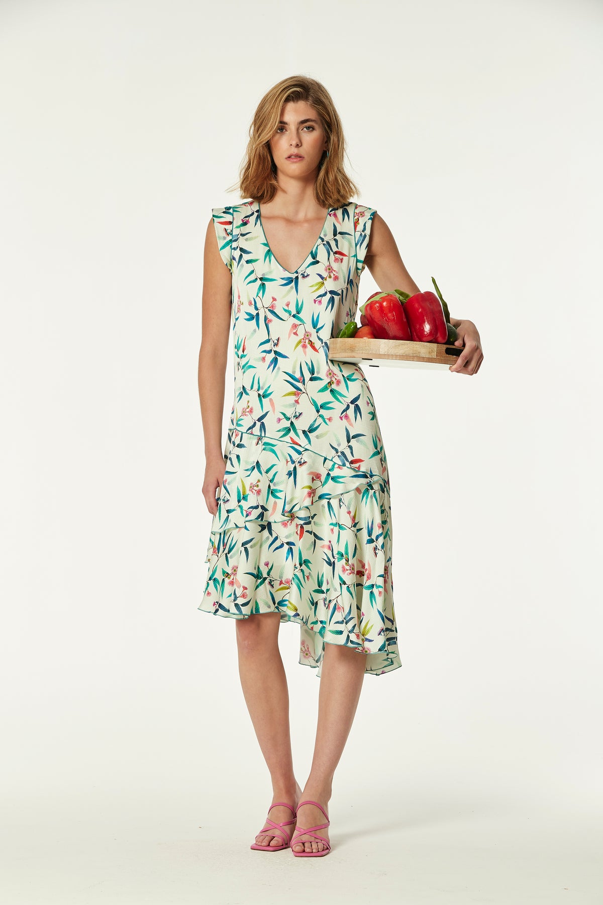PRINT VISCOSE SHIFE DRESS