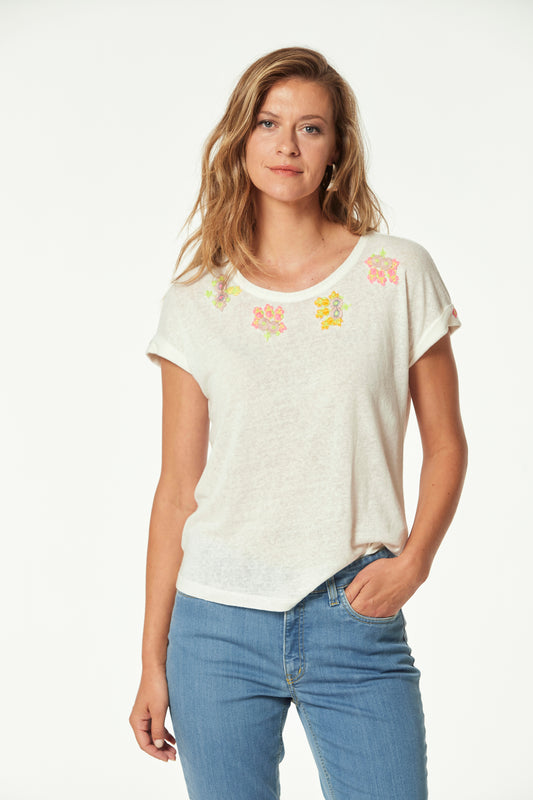 LINEN KNIT ASCER T-SHIRT