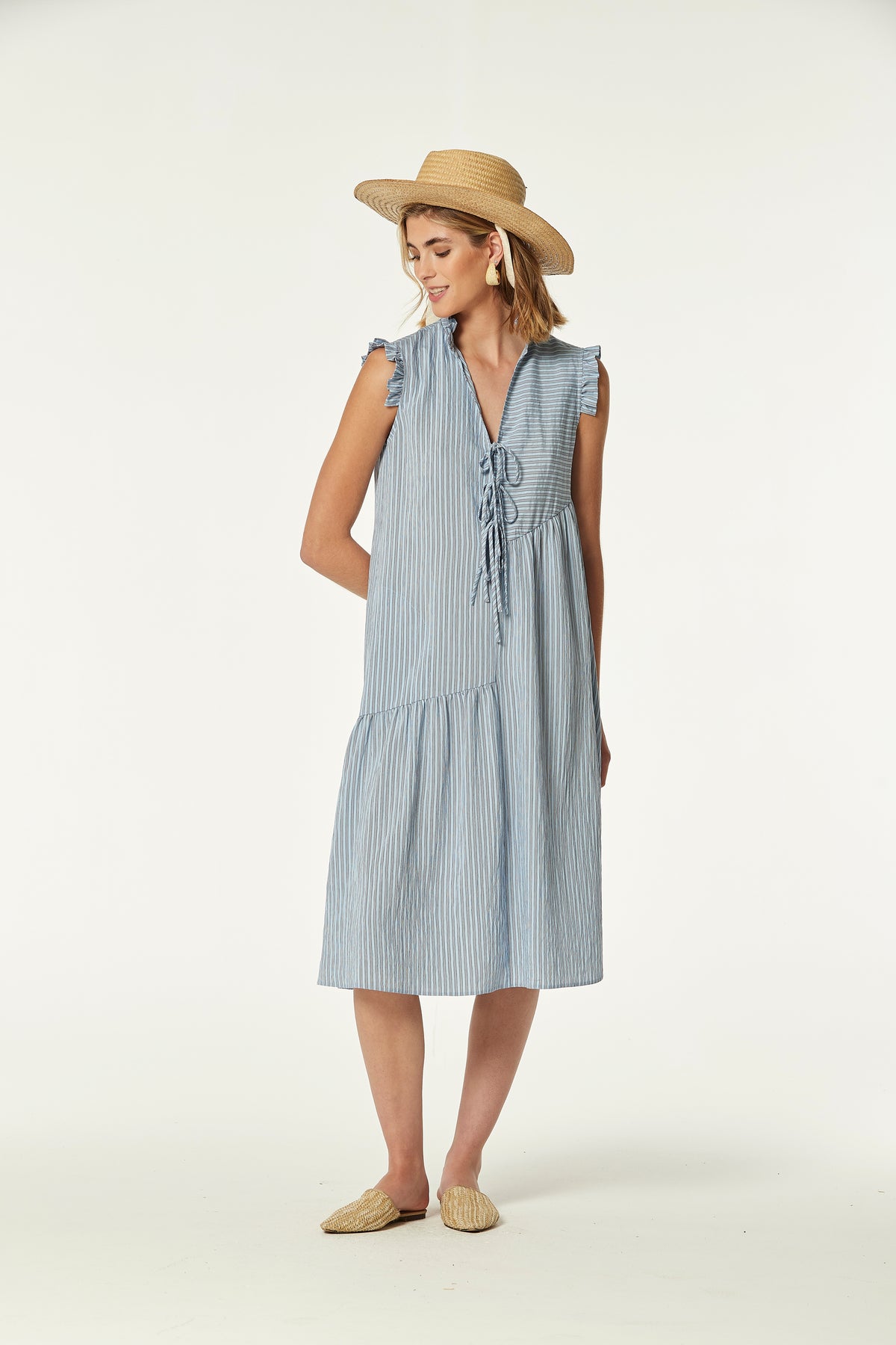 VESTIDO ALBICA VISCOSA RAYAS