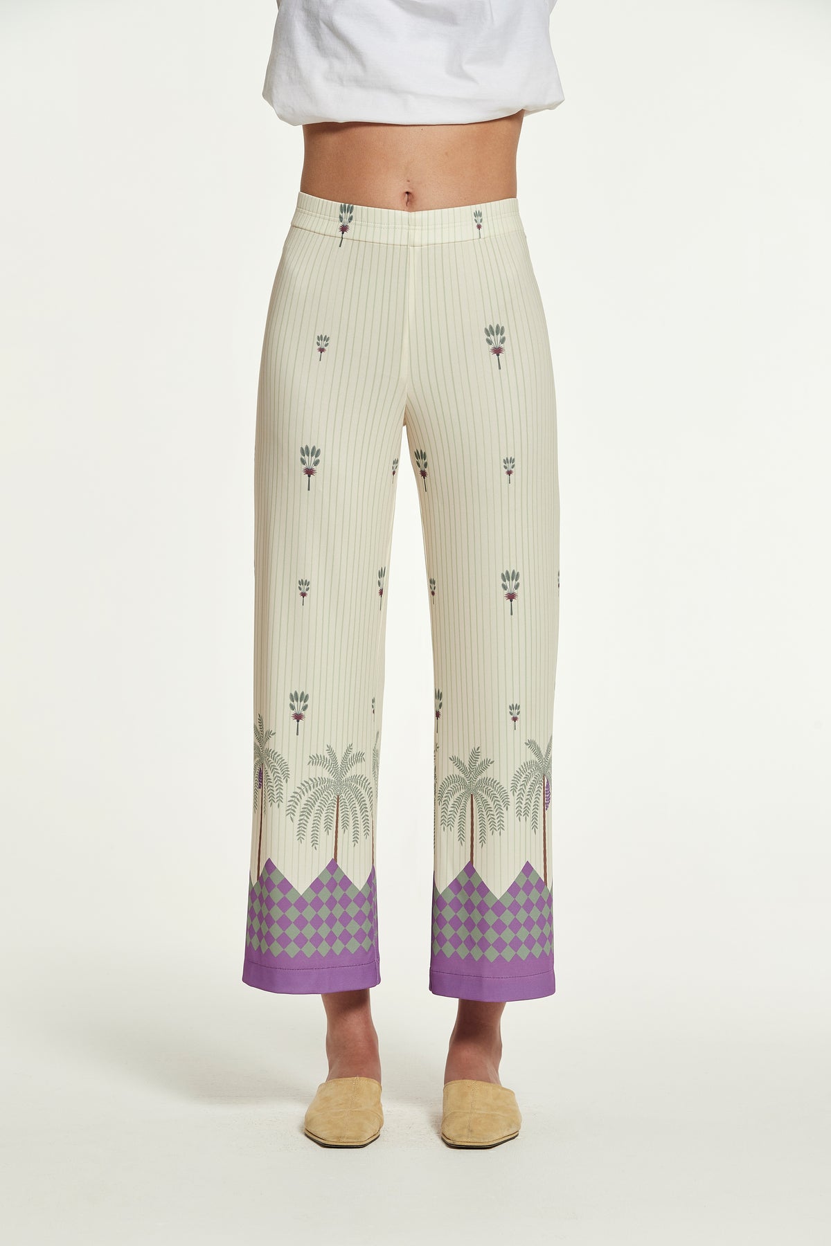 PANTALÓN CAEBO9 PUNTO ESTAMPADO GRECA