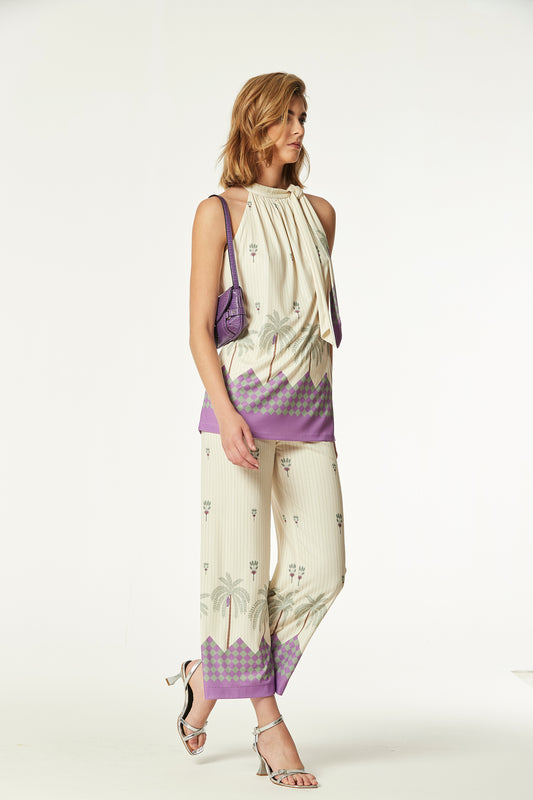 GRECA PRINTED KNIT MARTINA TOP