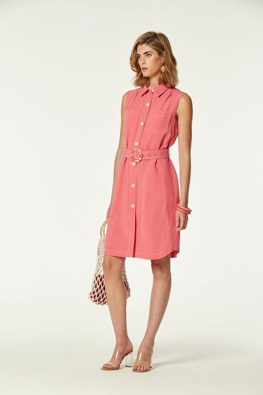 VESTIDO CITRON LINO VISCOSA
