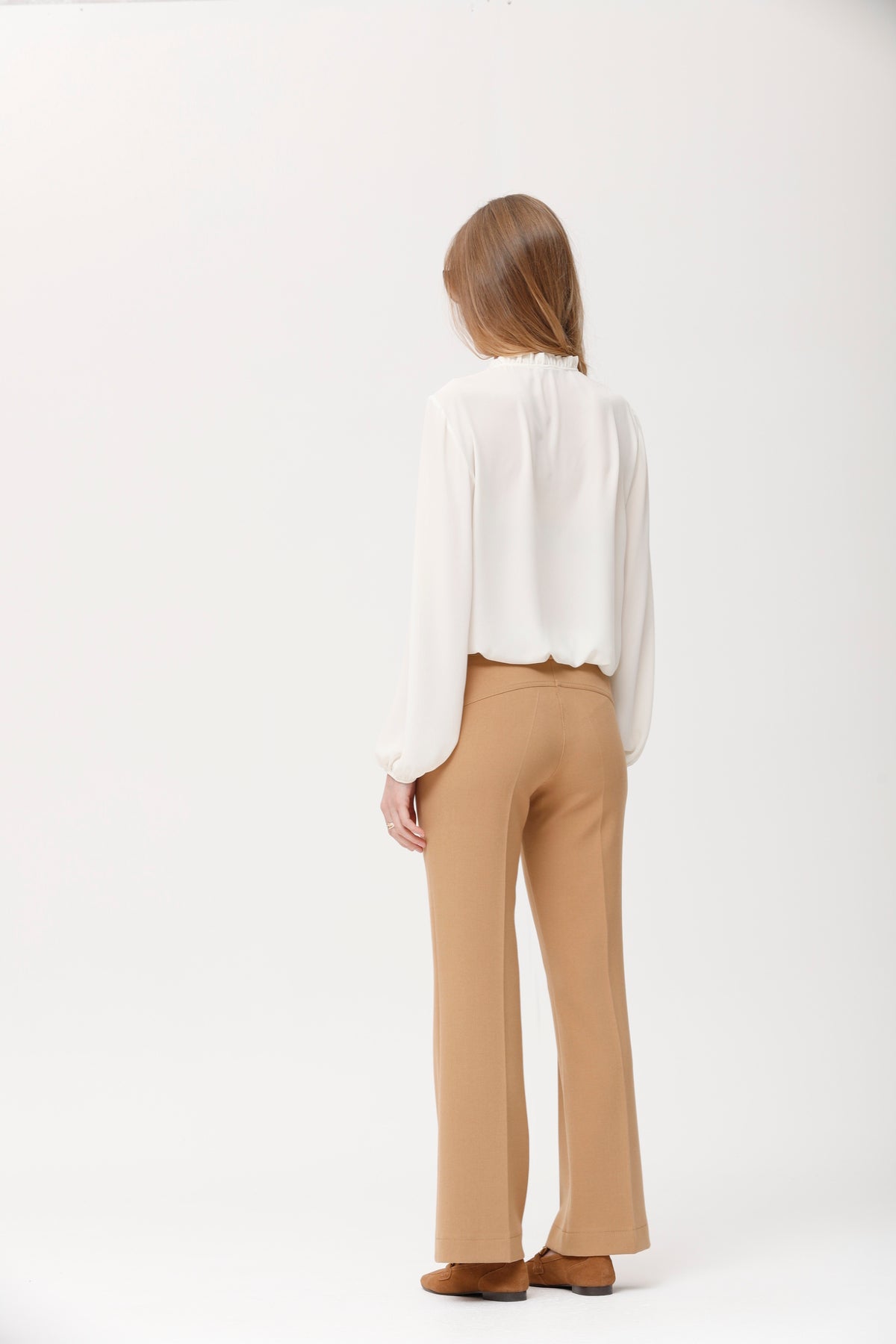 STRETCH PLAIN WAVE CULEI TROUSERS