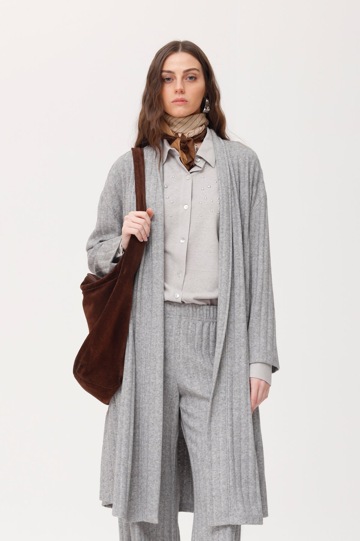 Chaqueta Ahos punto canalé ancho