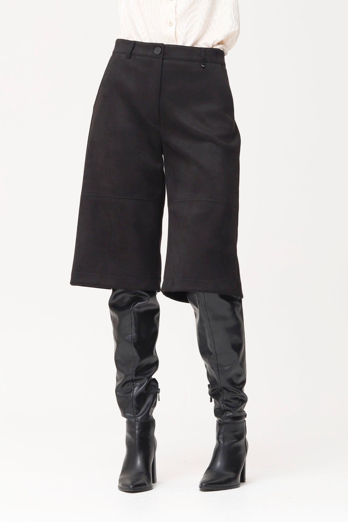 Codae suède-effect broek