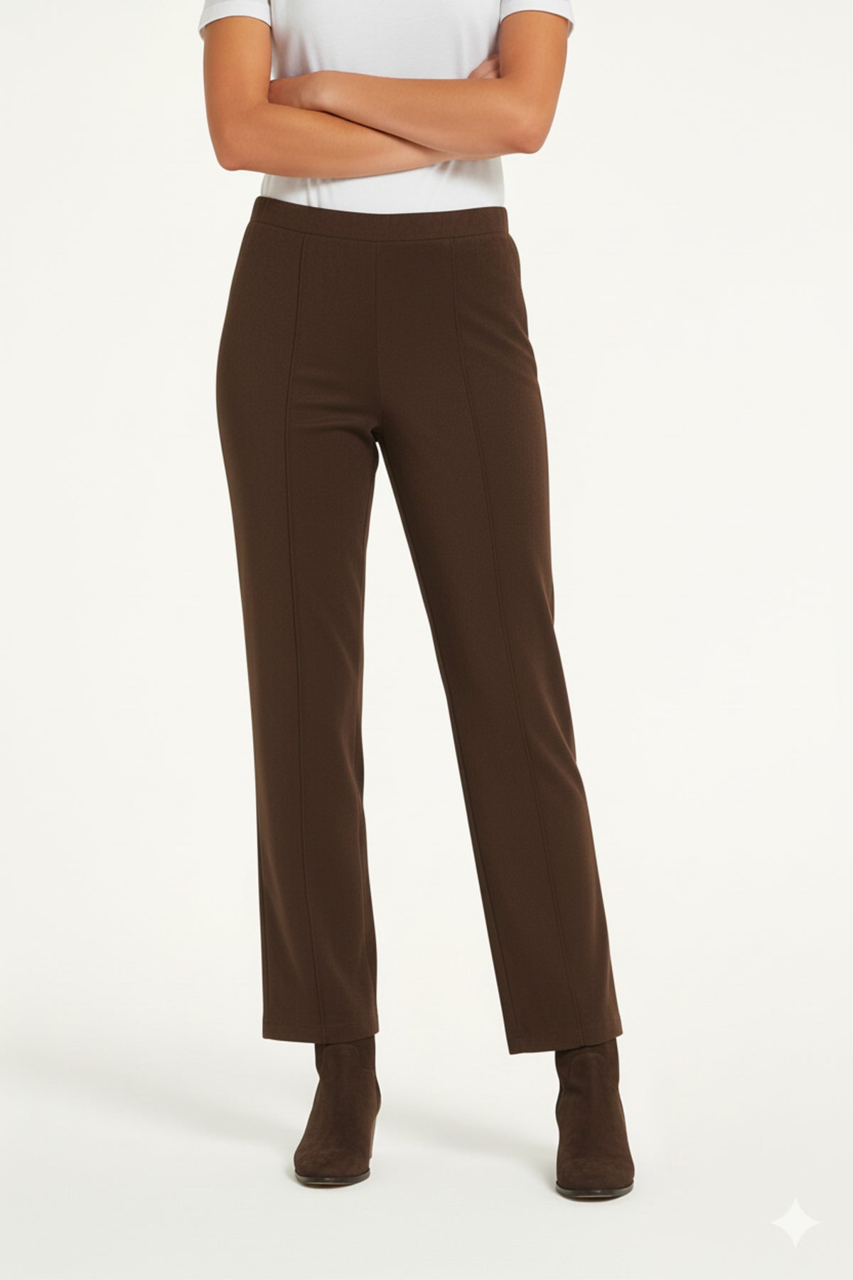 Osuna stretch suède-effect broek