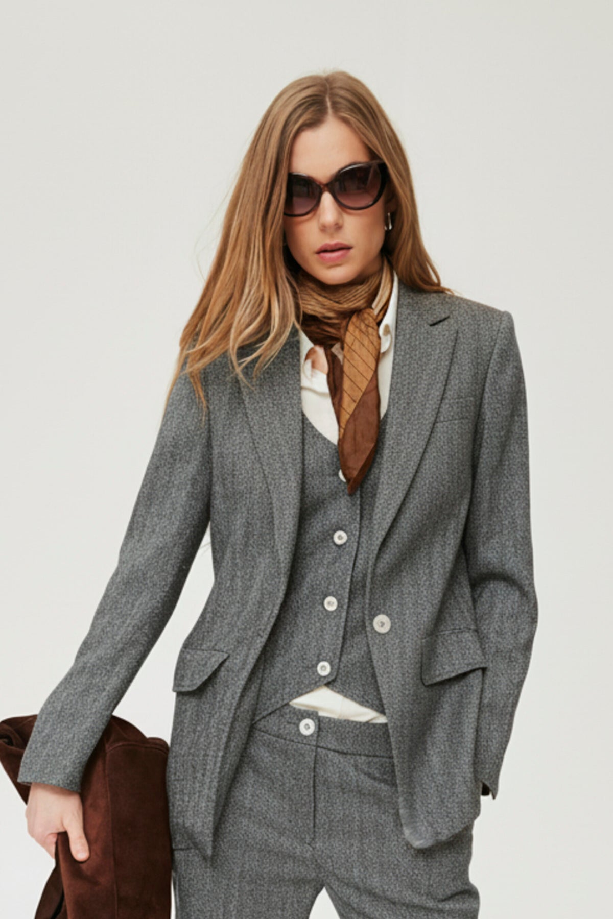 Chaqueta Tabago espiga bicolor stretch