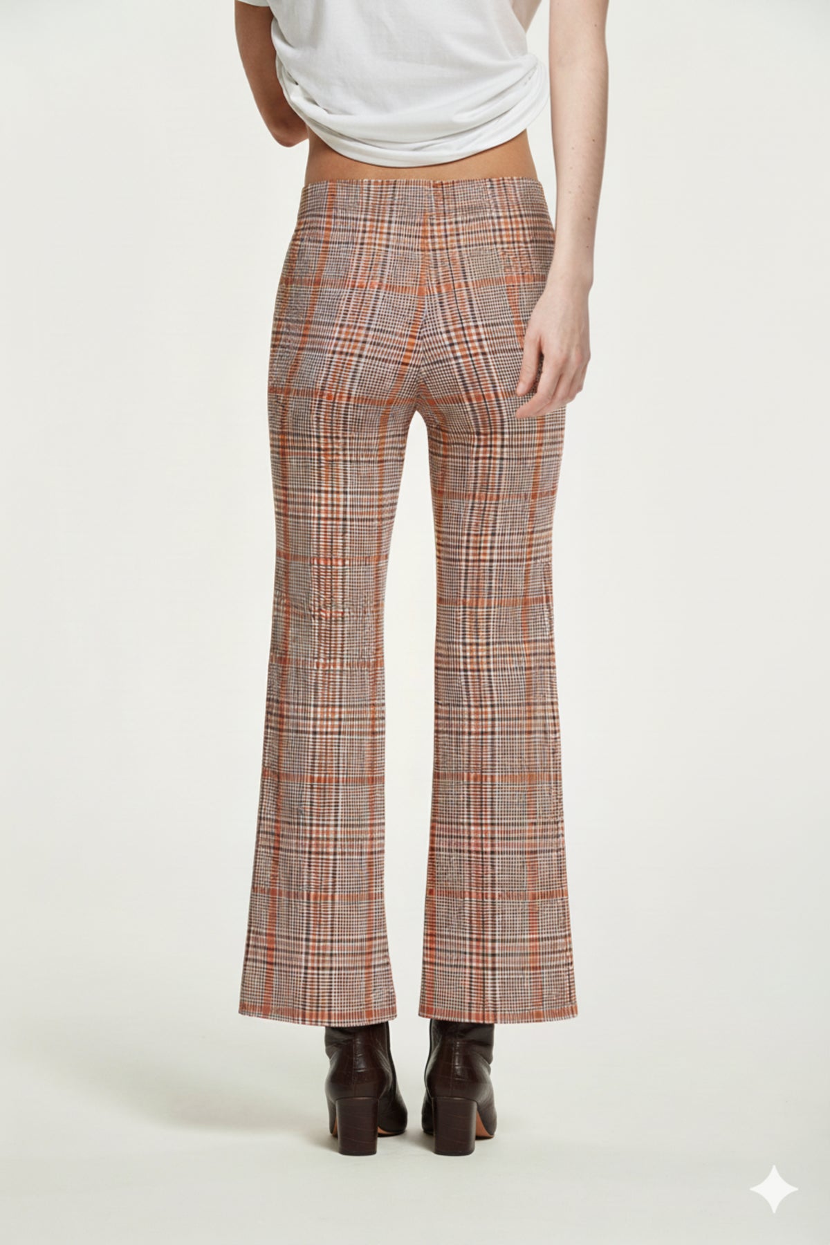 Pantalón Hollie Punto En Cuadros Multicolor