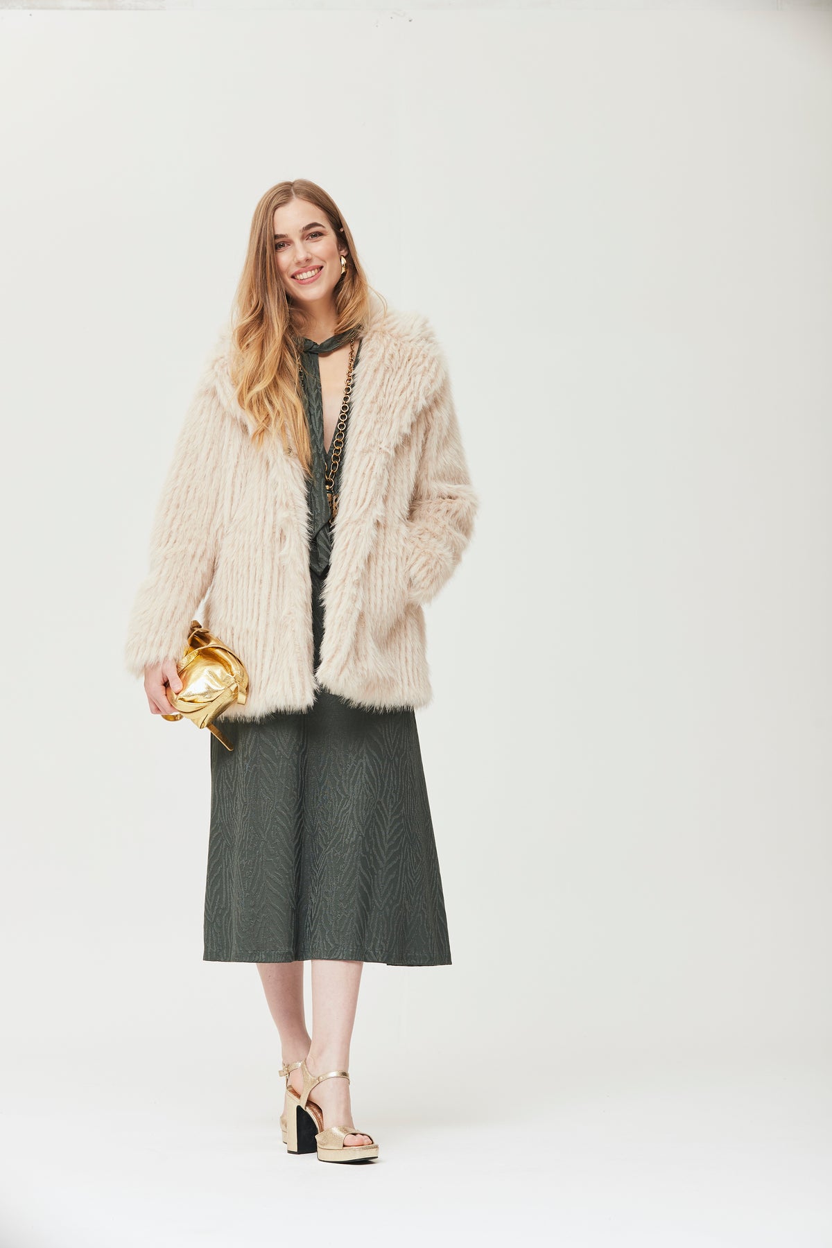 Vestido Mink jersey jacquard cebra