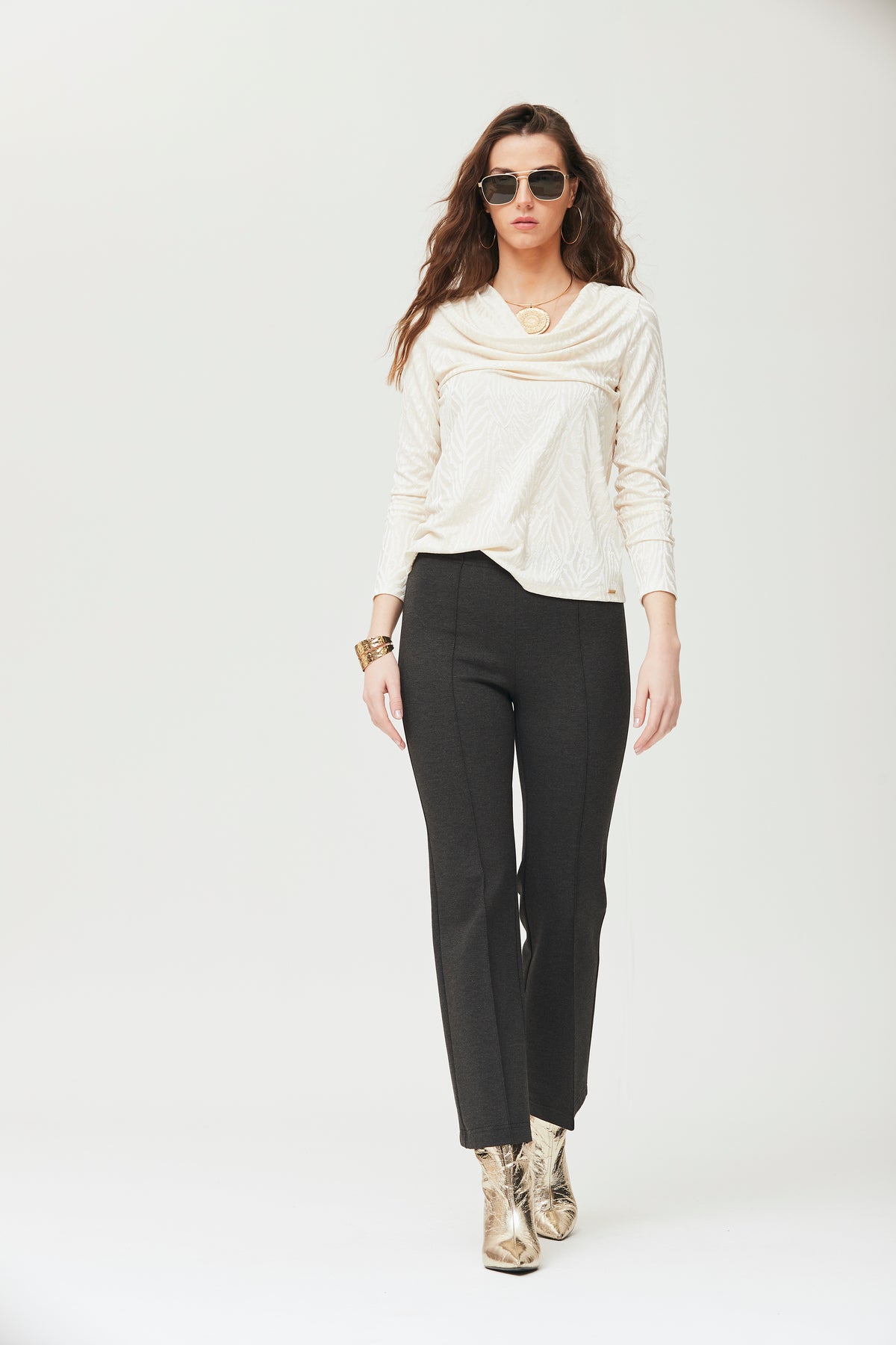 Hollie Roma rayon gebreide broek