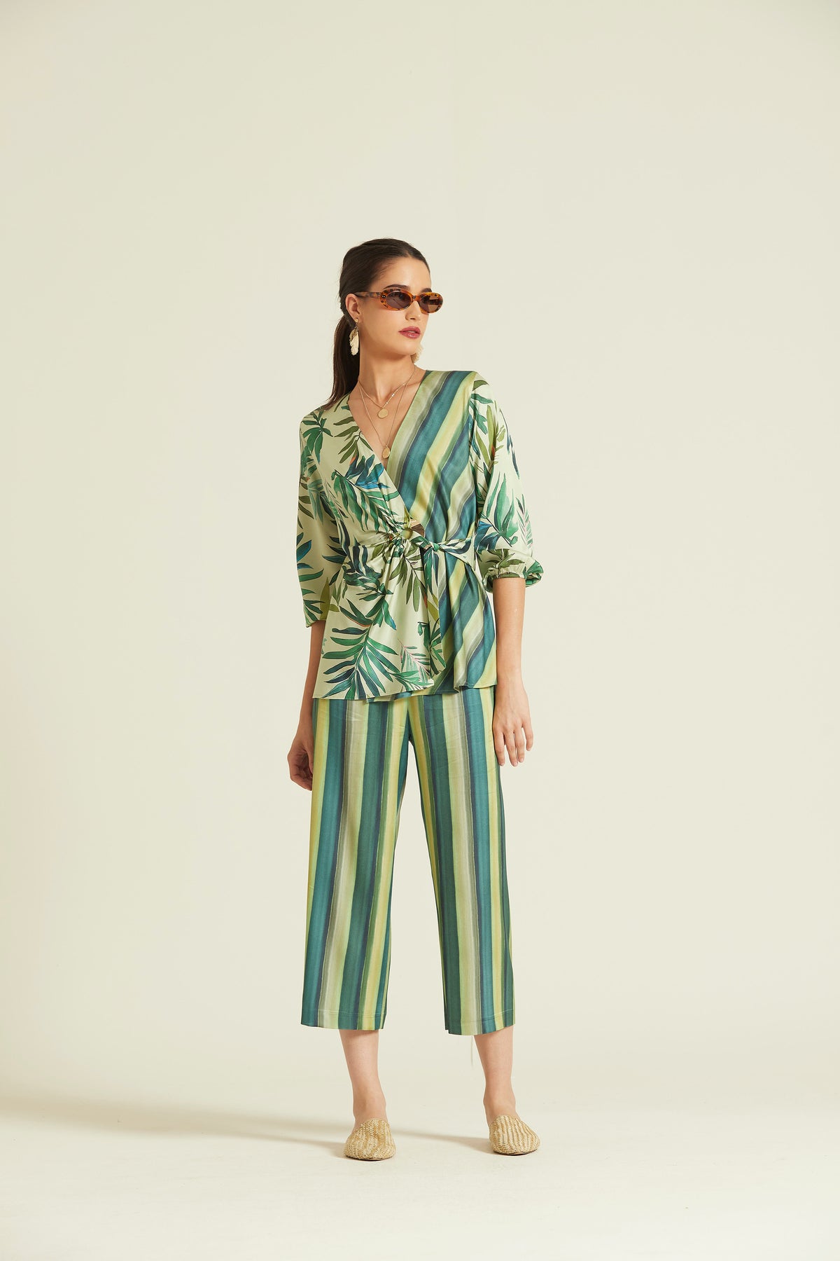 Pantalón Caebo6 Viscosa Estampada Stretch