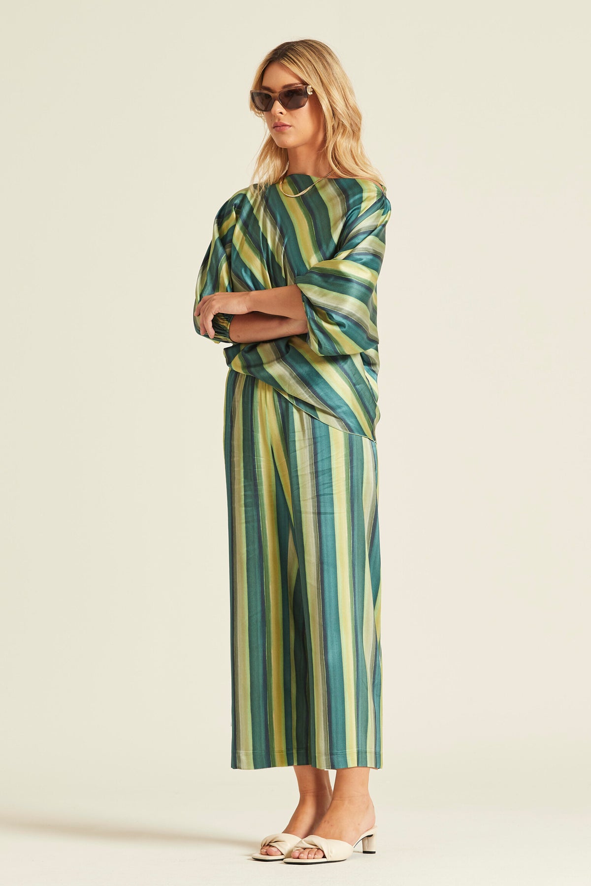 Pantalón Caebo Viscosa Estampada Stretch