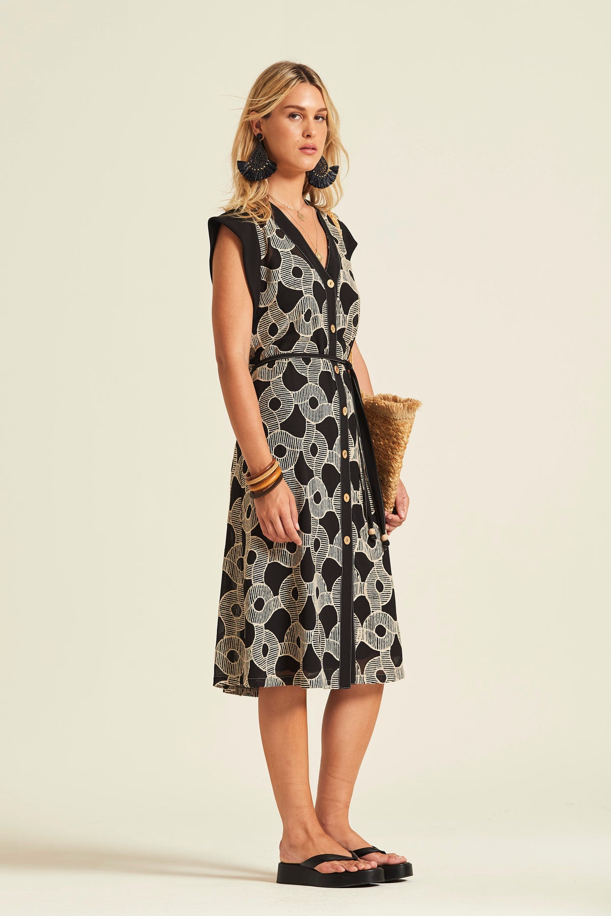 Vestido Camila Gasa Bordada