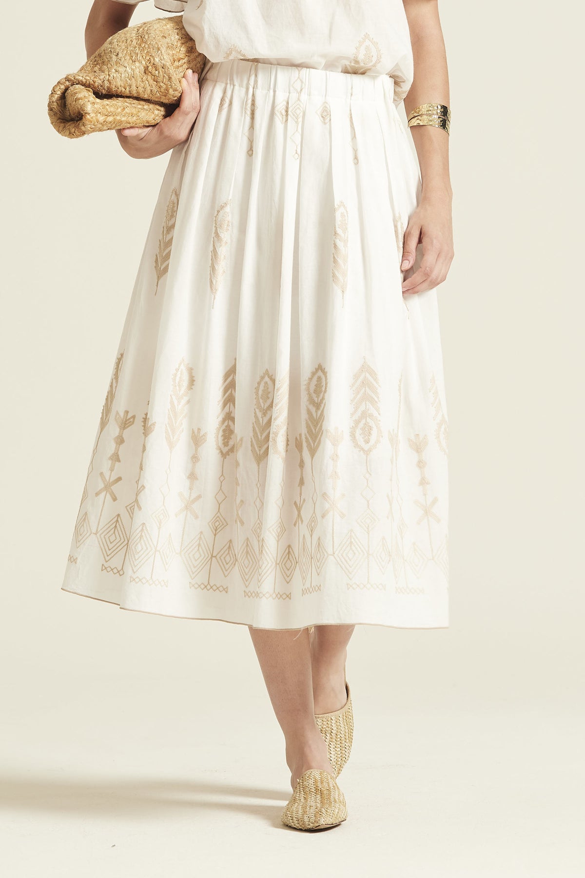 Falda Zaria Voile Bordado