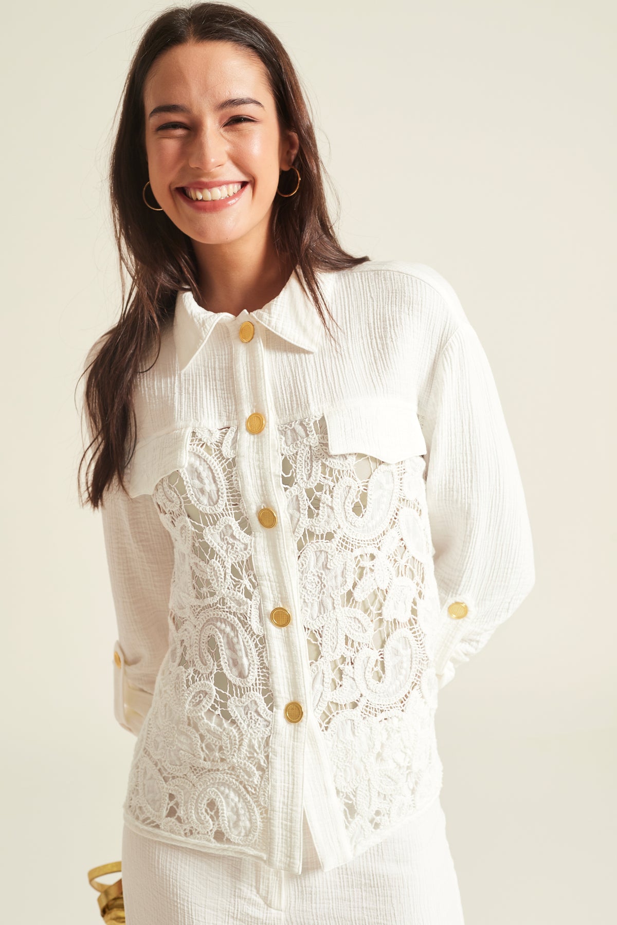 Camisa Lecan Bordado Y Bambula Doble