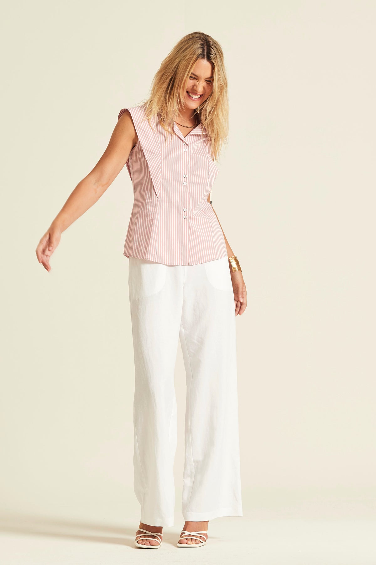 Camisa Pugol Popelin Rayas Bicolor