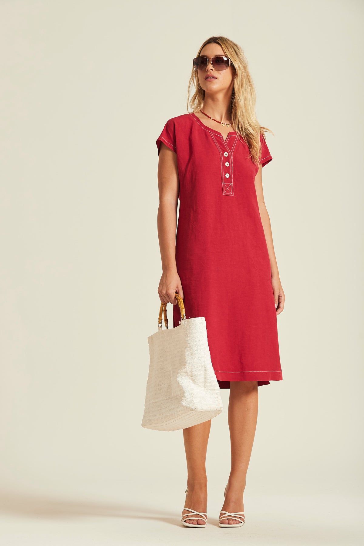 Vestido Potak Viscosa  Lino