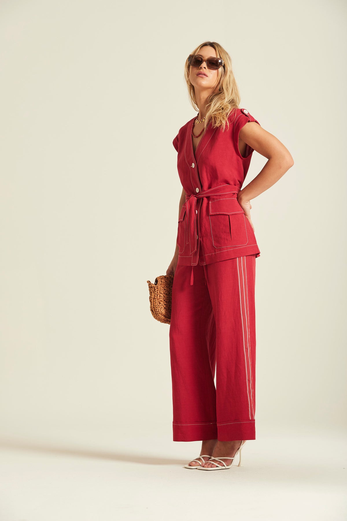 Chaleco Vermo Viscosa  Lino