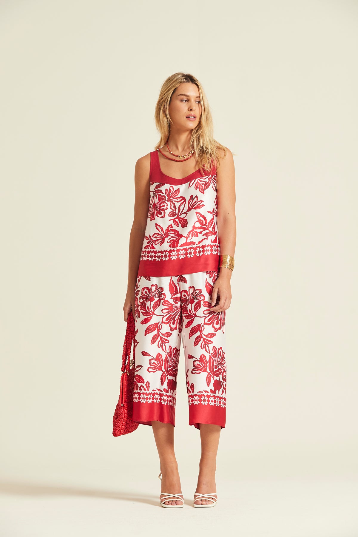 Conjunto Nicebo Viscosa Estampada Greca