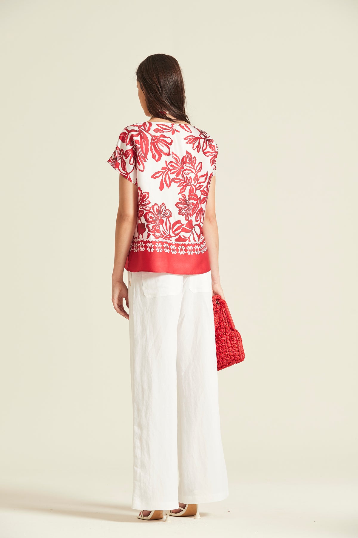 Top Xazan Viscosa Estampada Greca