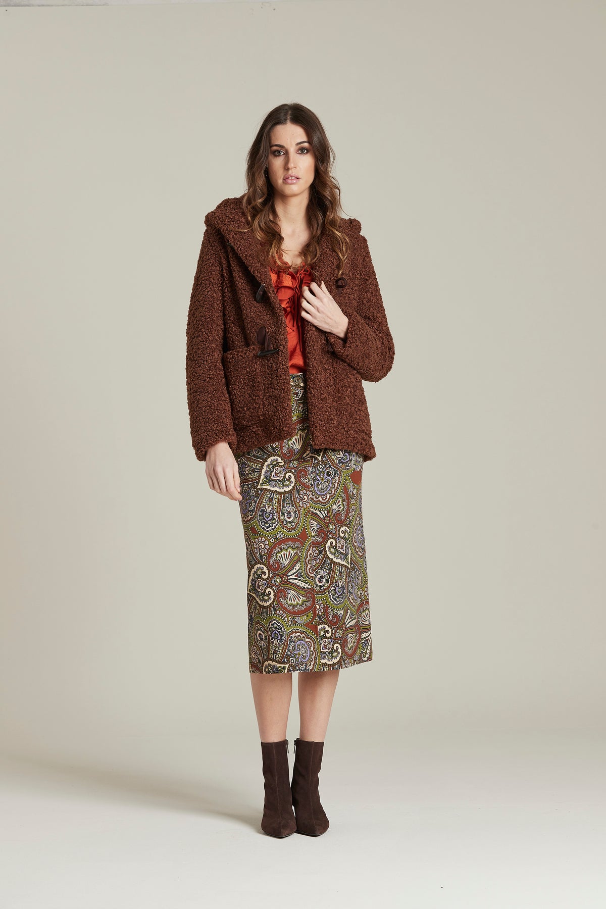FALDA URGE Sarga Stretch Estampada