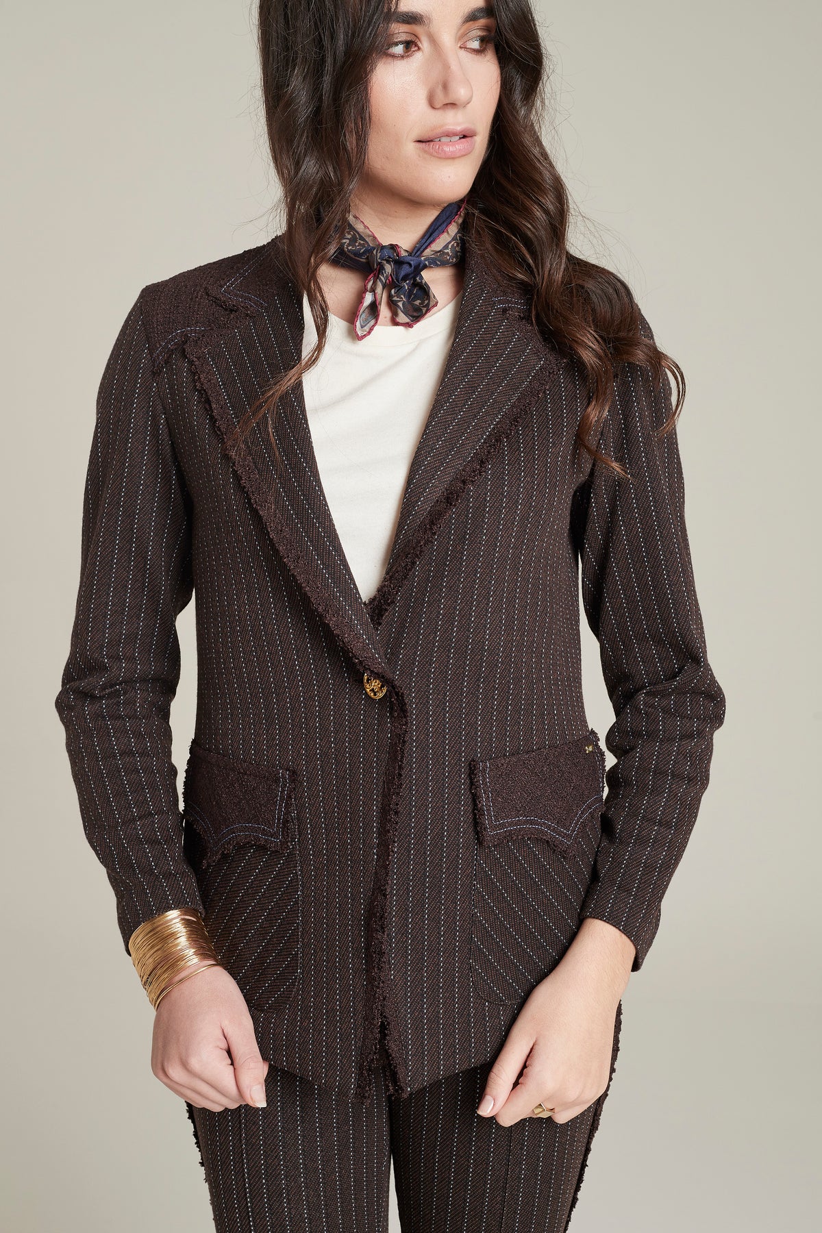 CHAQUETA LECUM Jaquard raya diplomatica