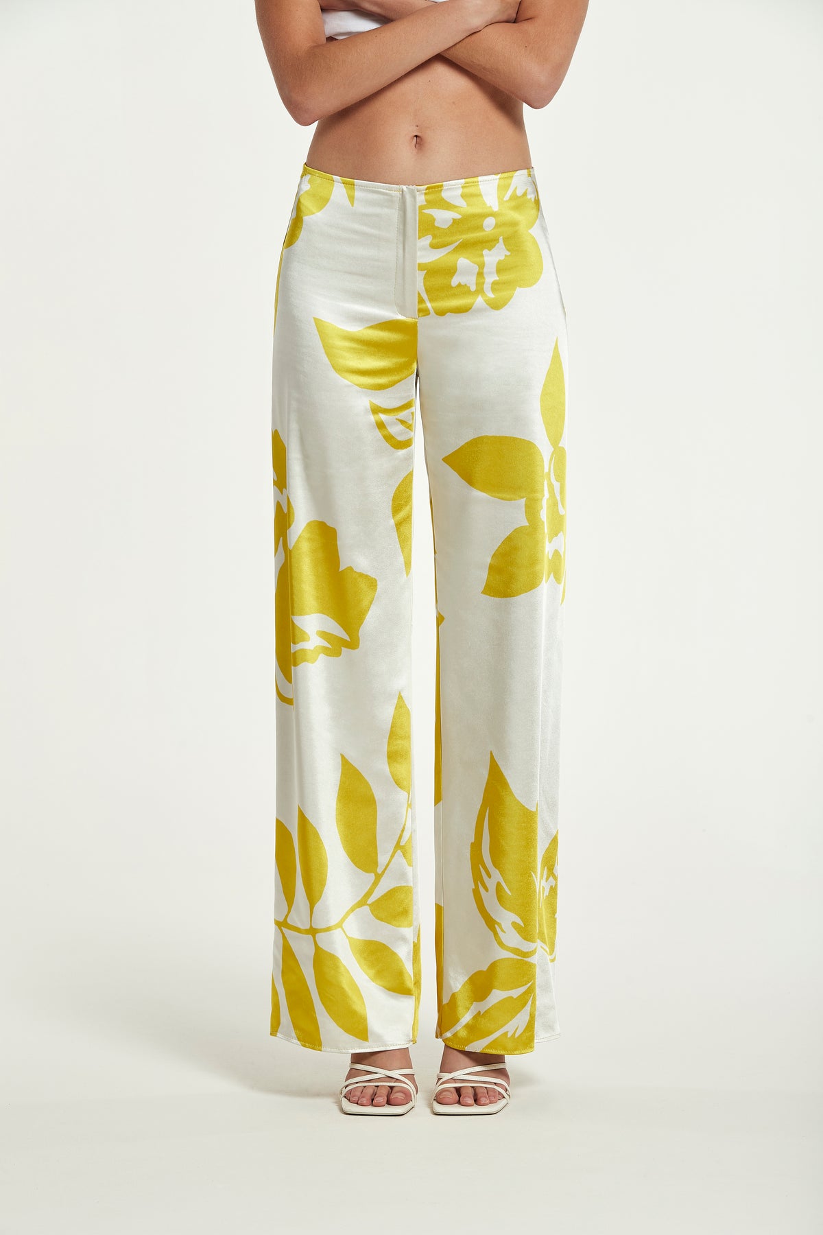 PRINTED SATIN WIFI TROUSERS