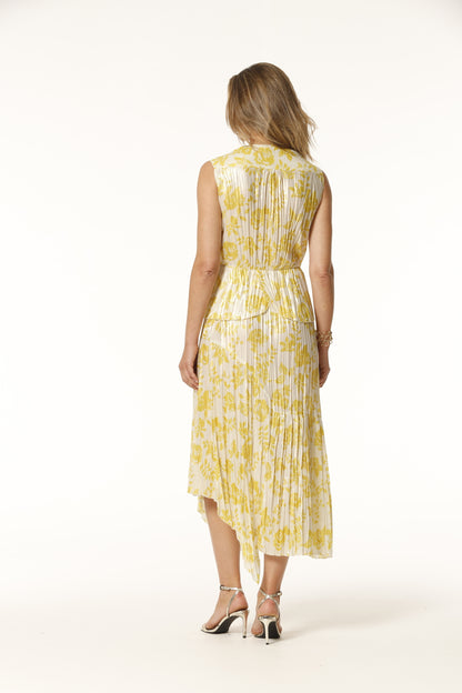 VESTIDO ALSACIA GASA LAMINADA ESTAMPADA