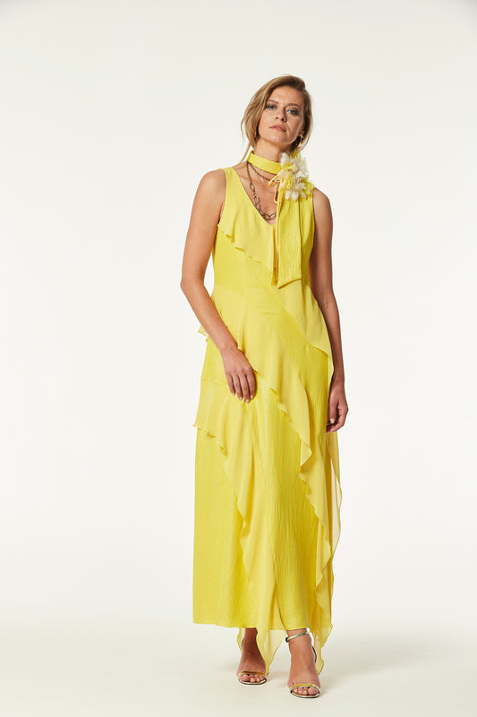 LUREX LAMINATED BAGDAD DRESS