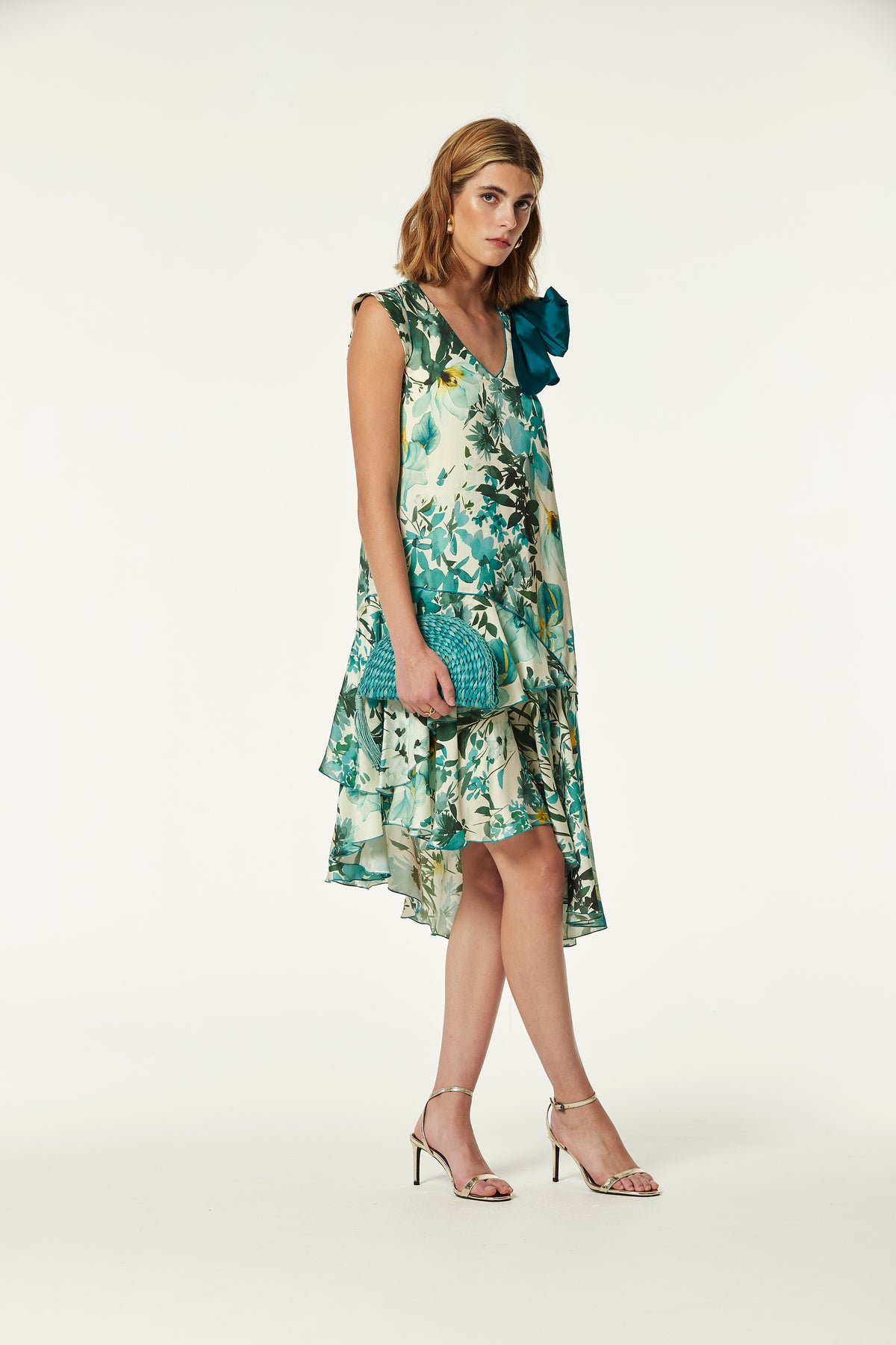 Vestido Shife Estampado Floral