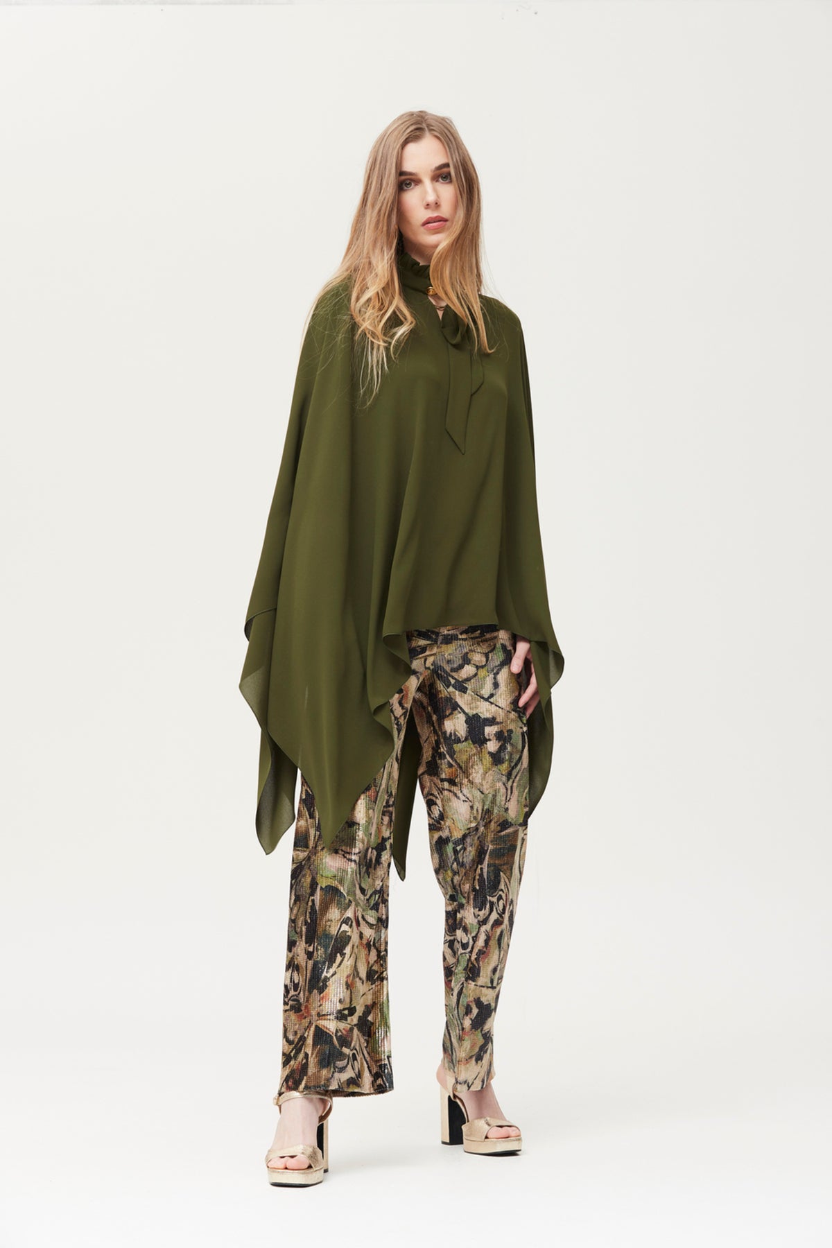 Printed Velvet With Sequins Millon Trousers