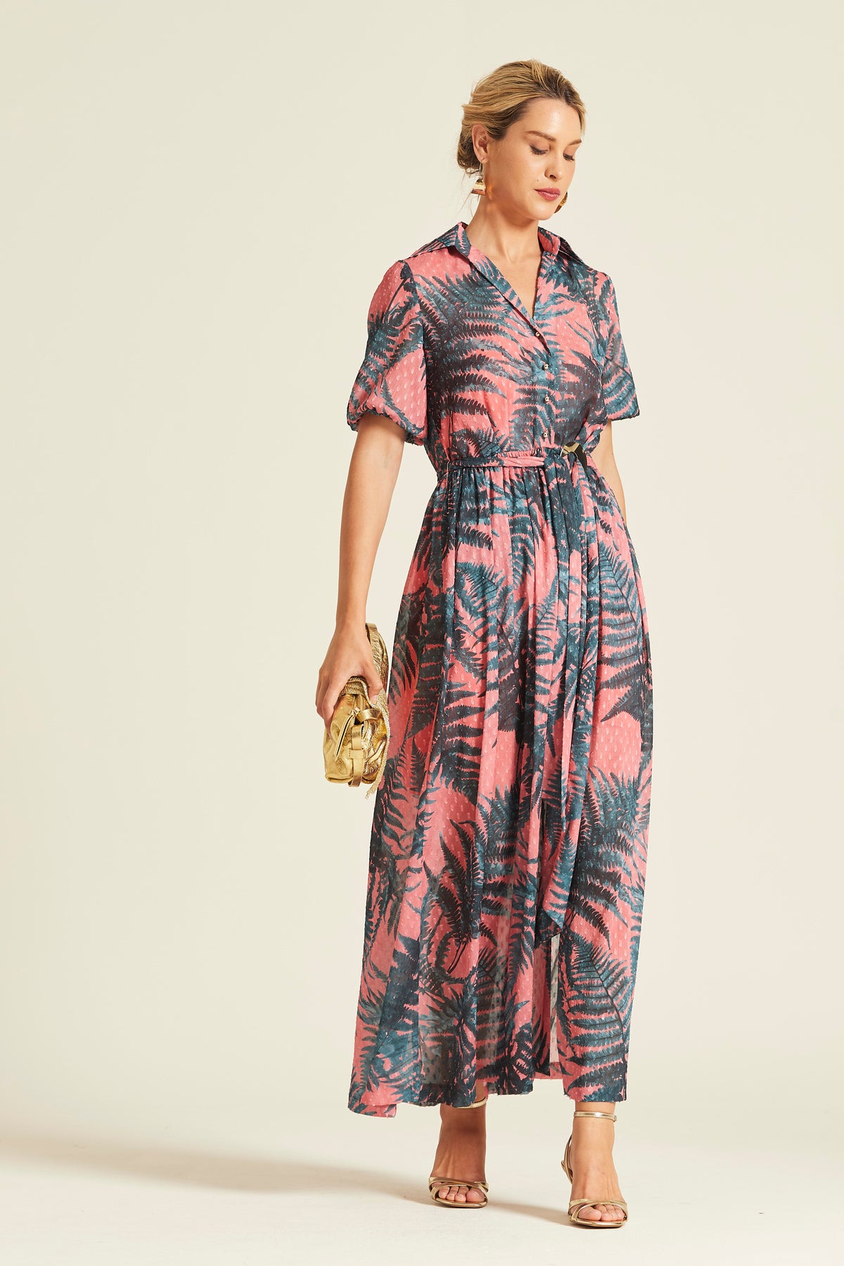 Vestido Monclar Jacquard De Gasa