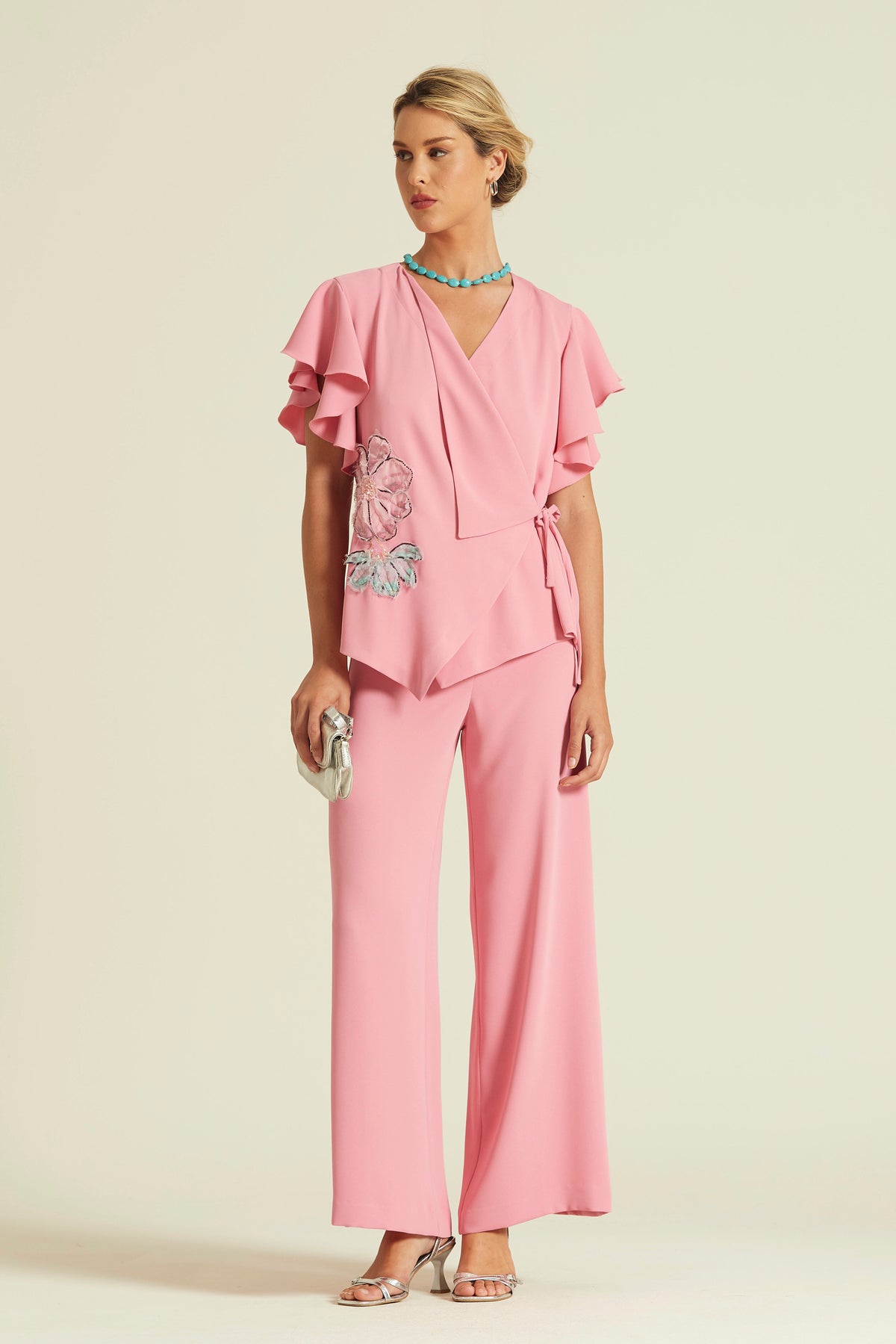 Sarco Trousers, Crepe Fabric