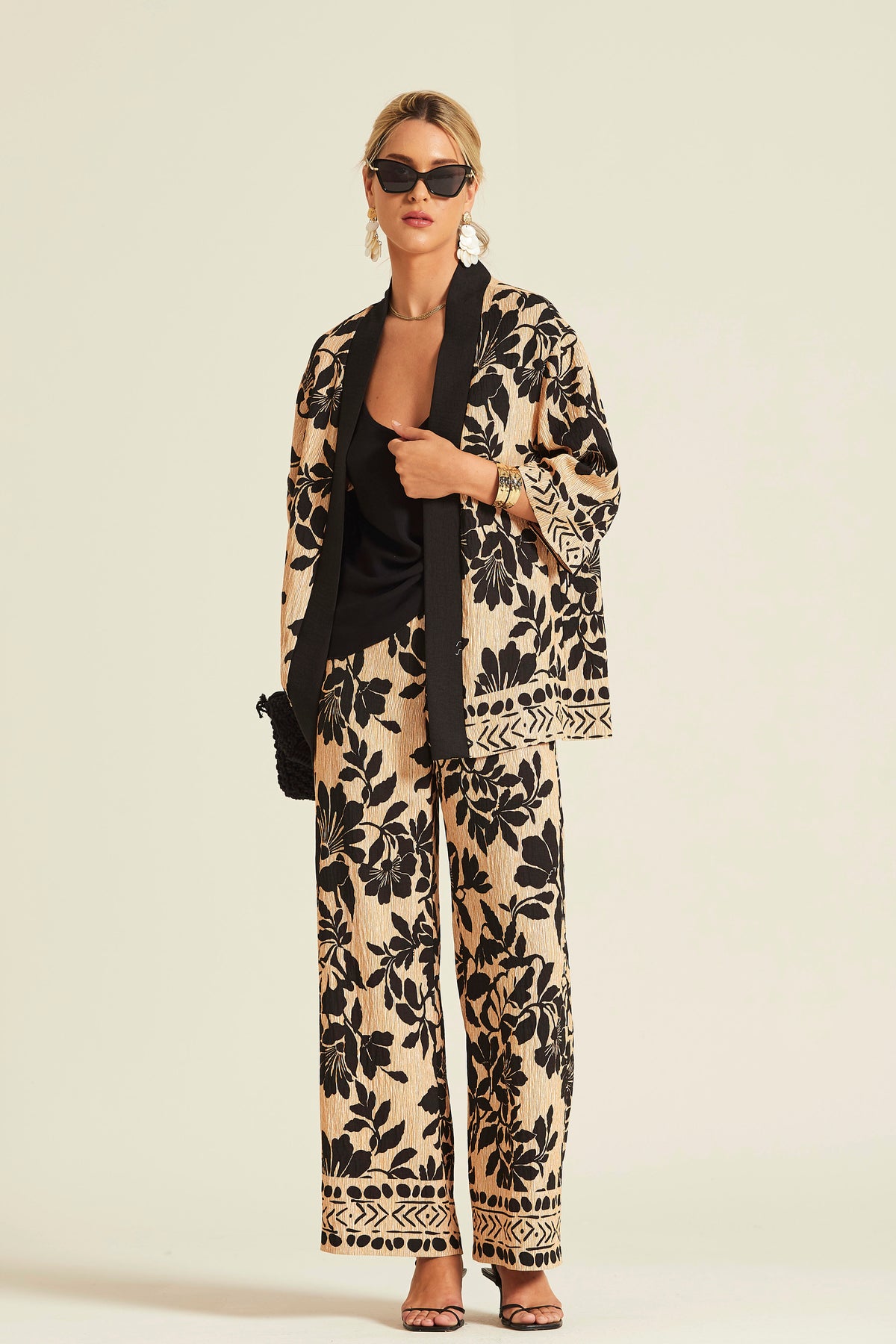 Chaqueta Mensa Viscosa Estampado Greca