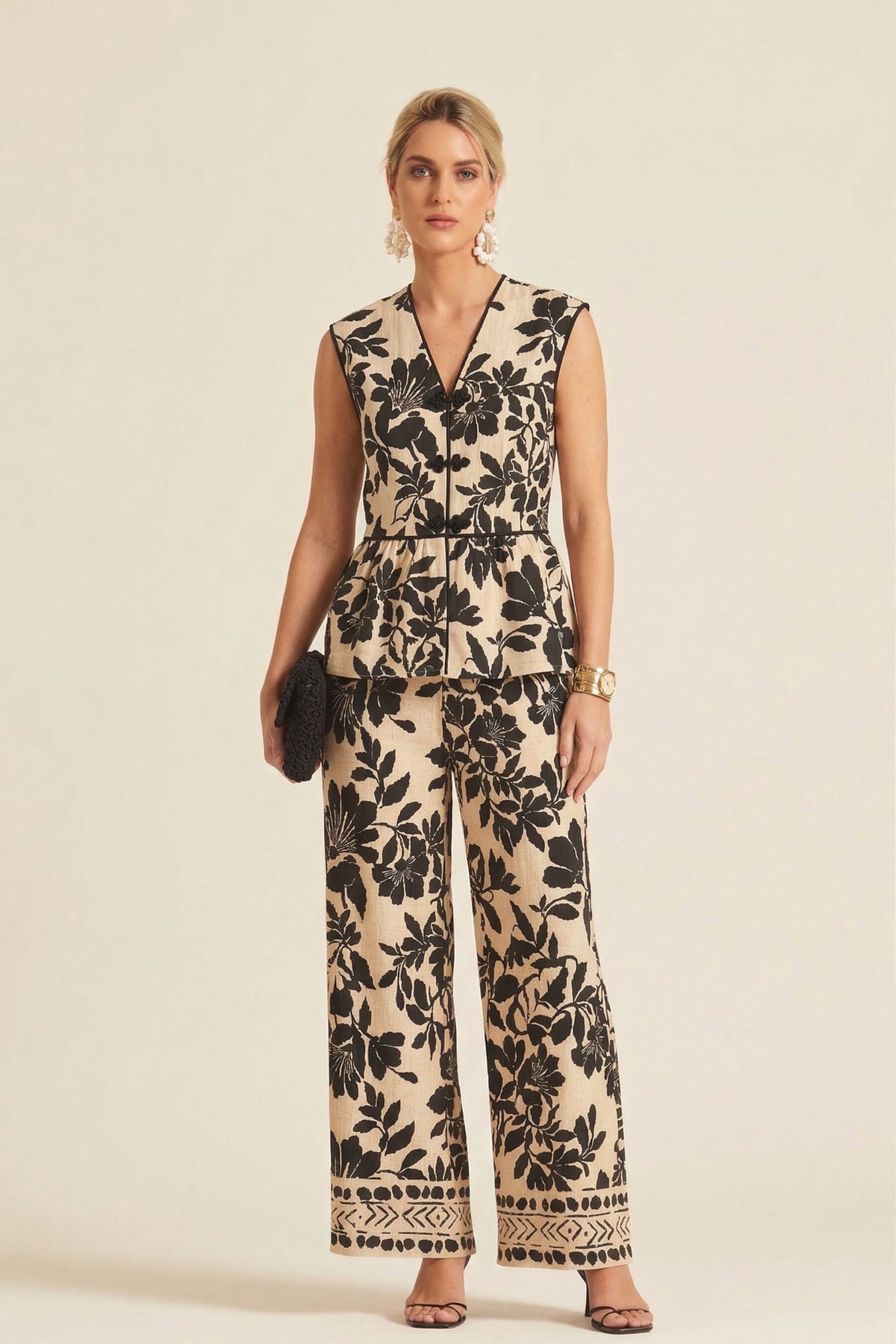 Top Milta Viscosa Estampado Greca