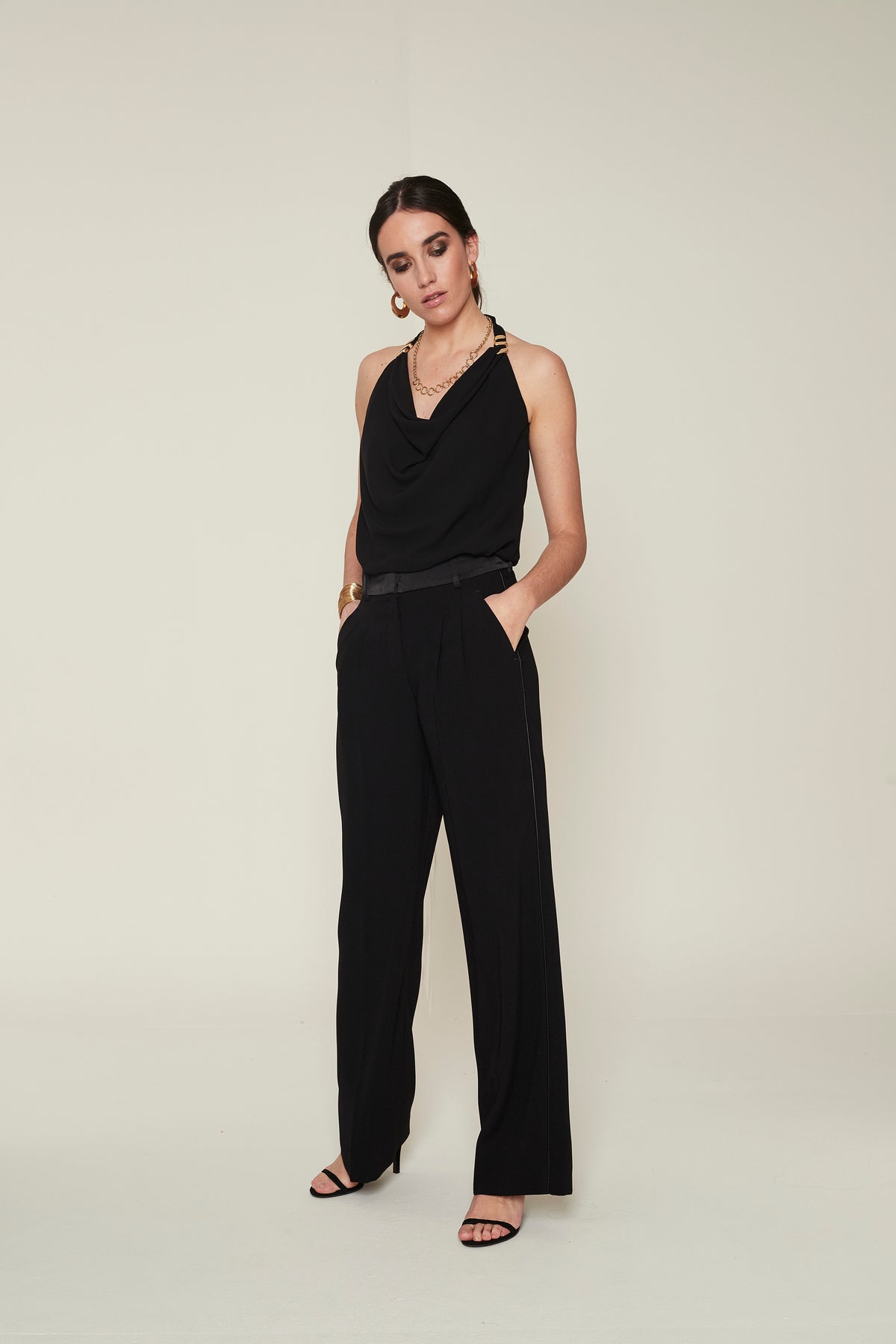 TOP LILLA Gasa Georgette