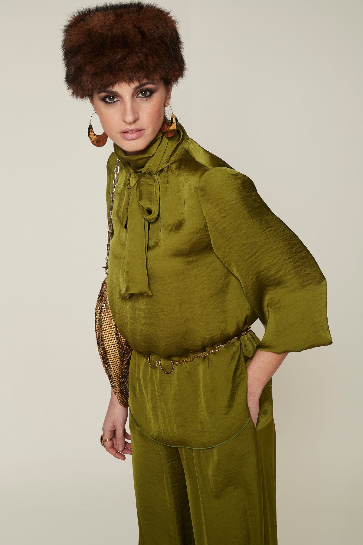 BLUSA SERPE Saten Vintage