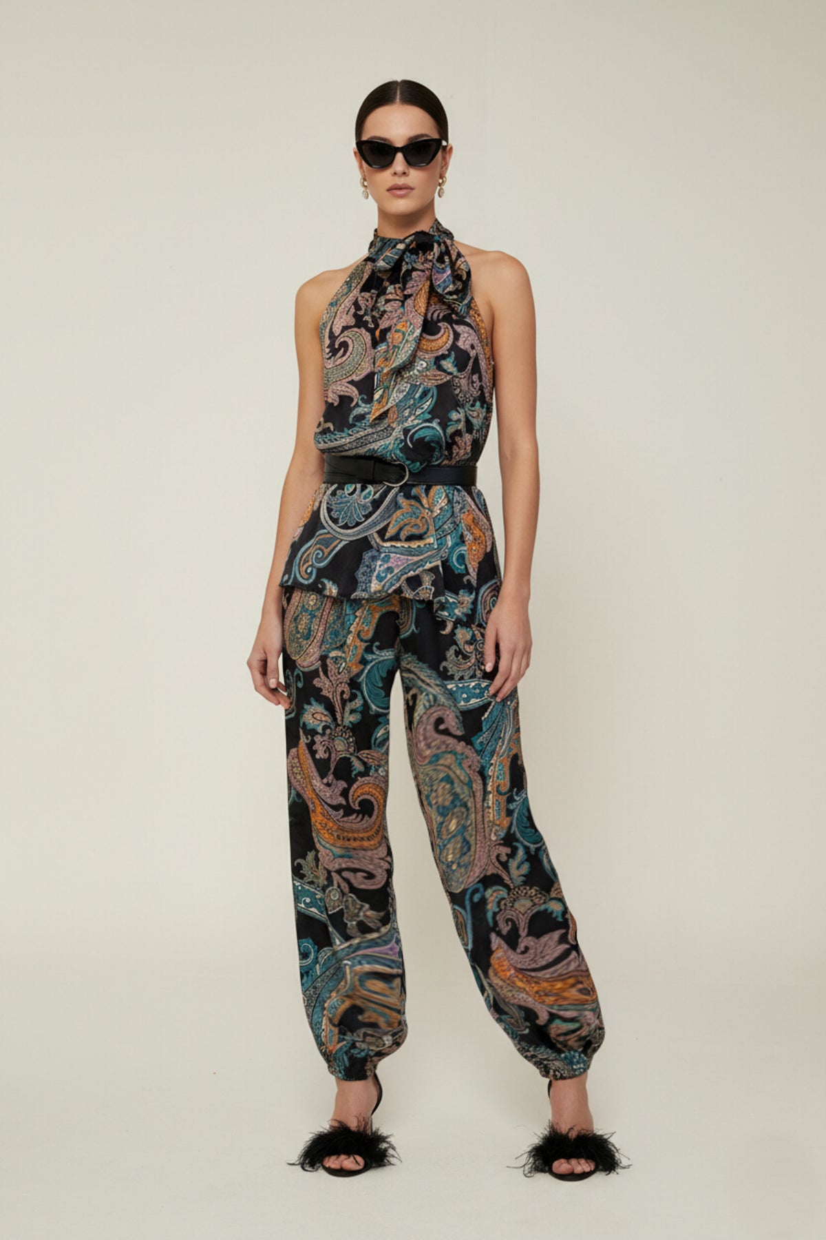 TOP MARTINA Raso estampado multicolor
