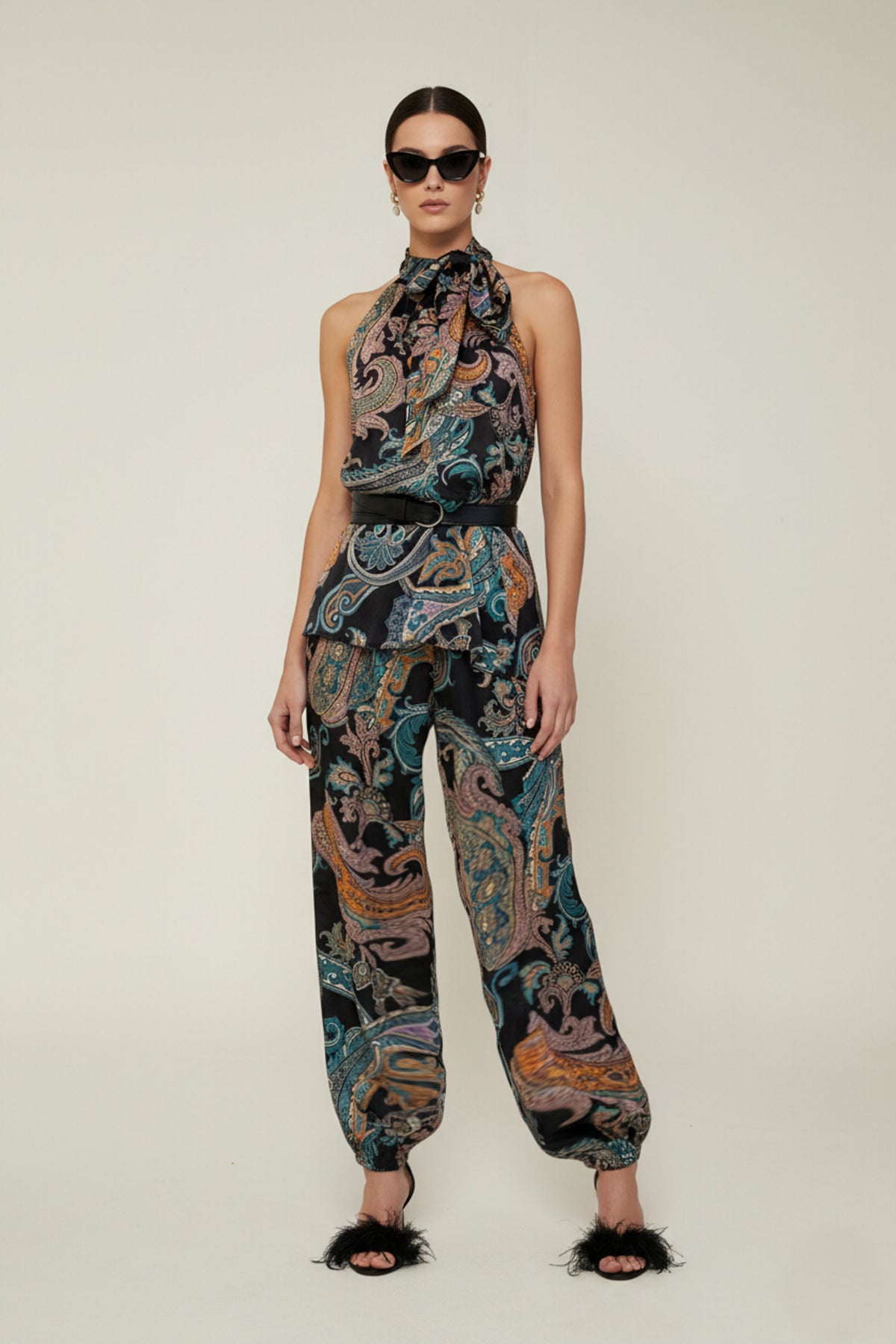 PANTALÓN PASMAL Raso estampado multicolor