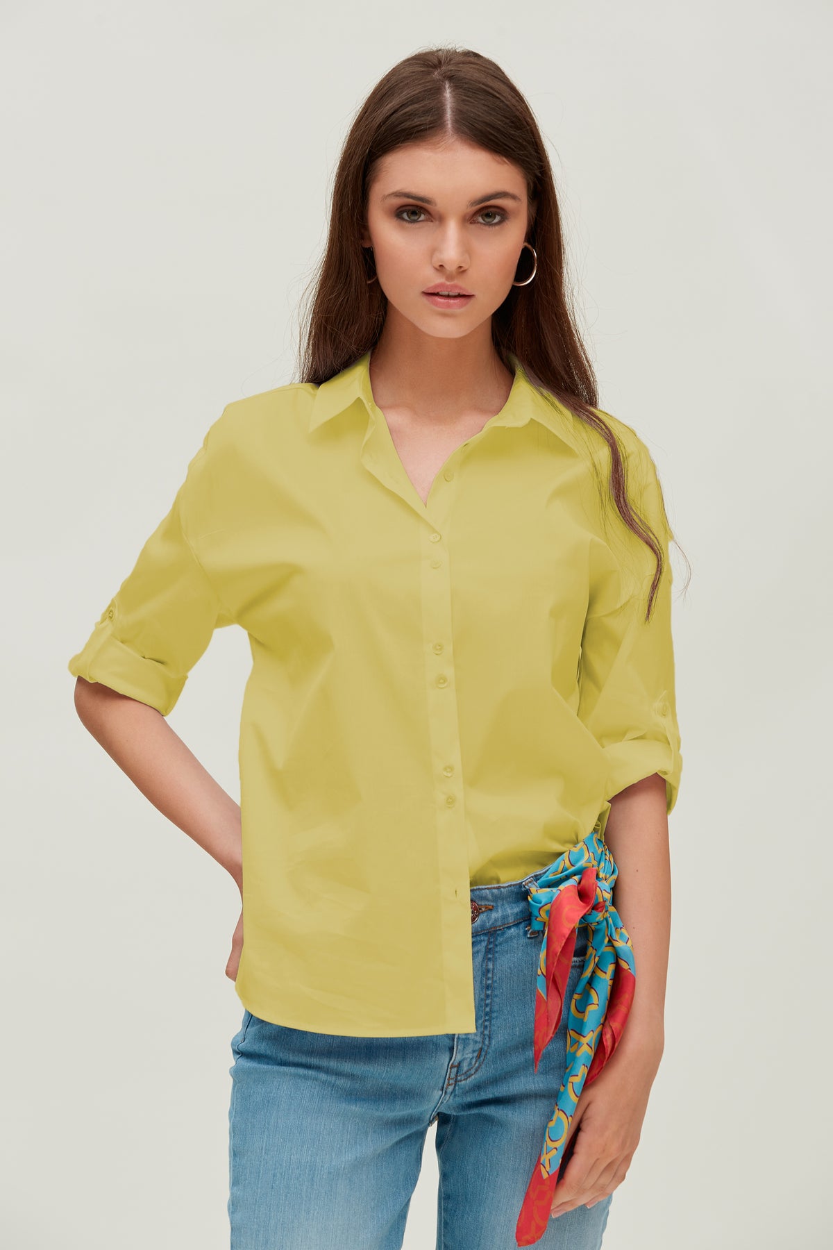 CAMISA BASICA-CREP MAROCAINE
