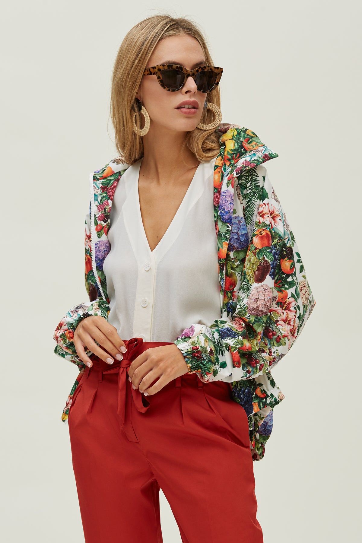 CAZADORA BOMBER TÉCNICO LLUVIA -ESTAMPADO EXCLUSIVO