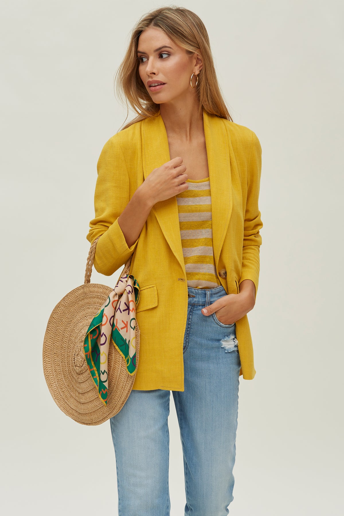SLEEVELESS TOP-BICOLOR STRIPES KNITWEAR 