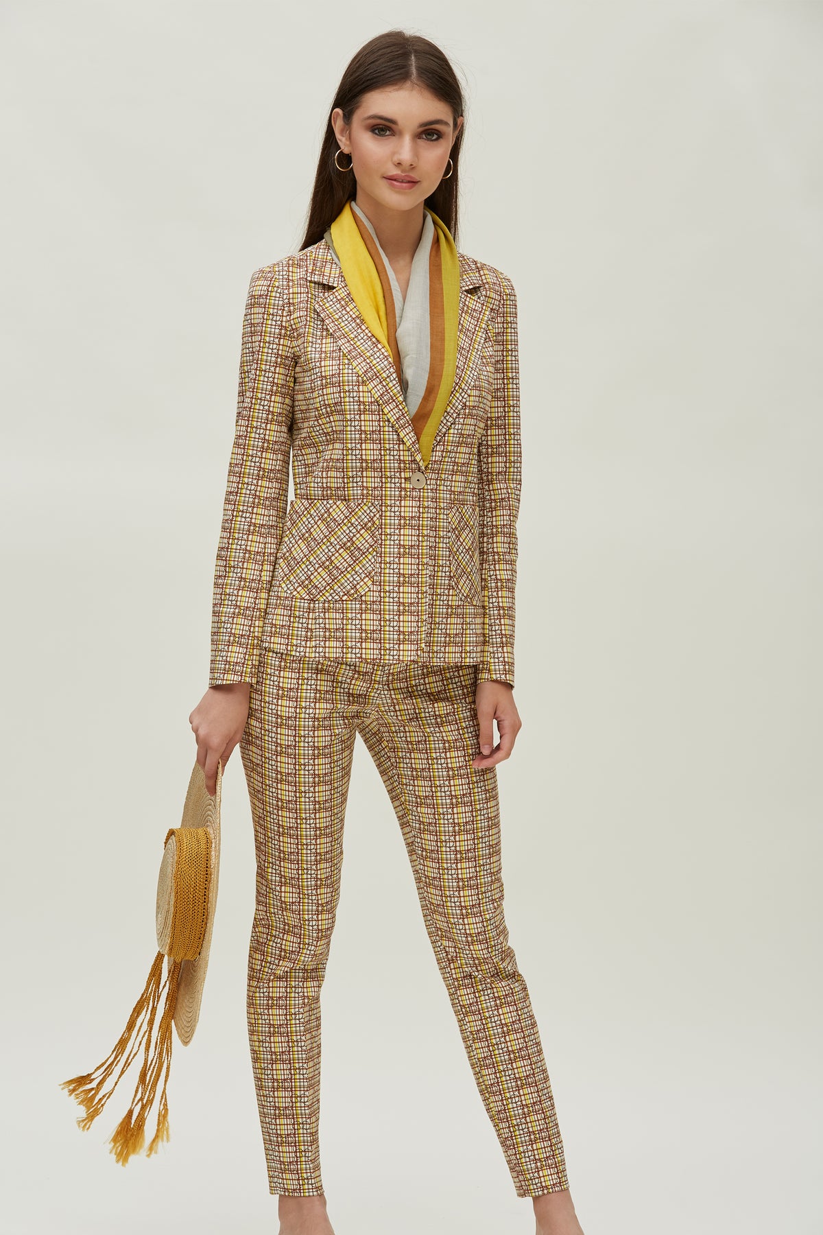 PANTALON SASTRE PIQUÉ -ESTAMPADO EXCLUSIVO-