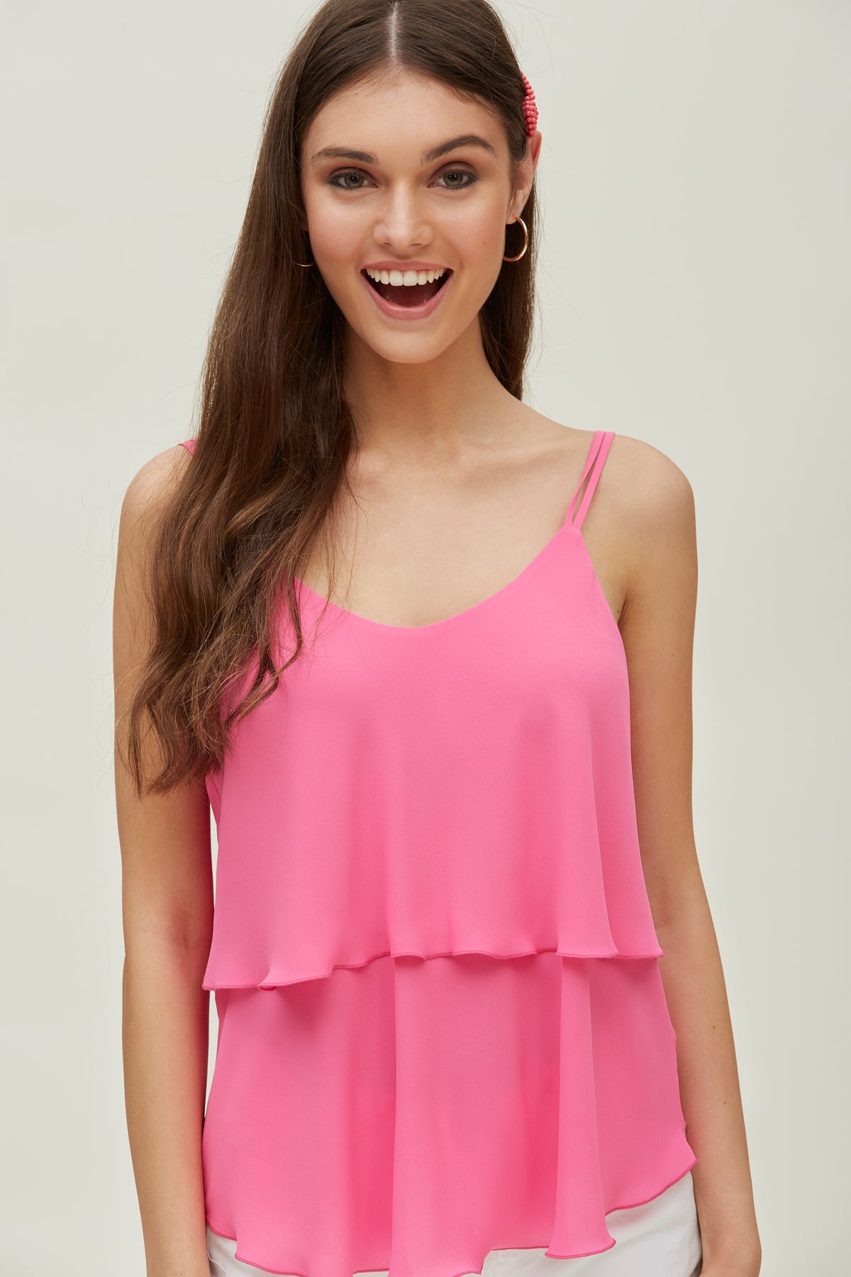 TWO LAYERS CHIFFON TOP
