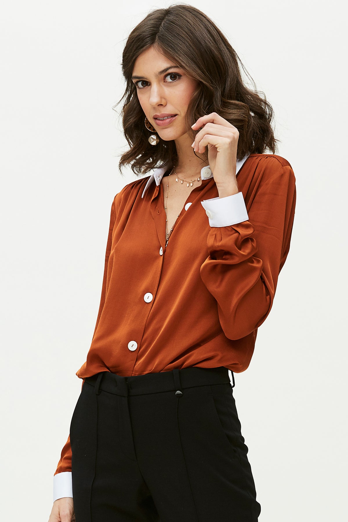 CAMISA FRUNCE CANESÚ-VISCOSA