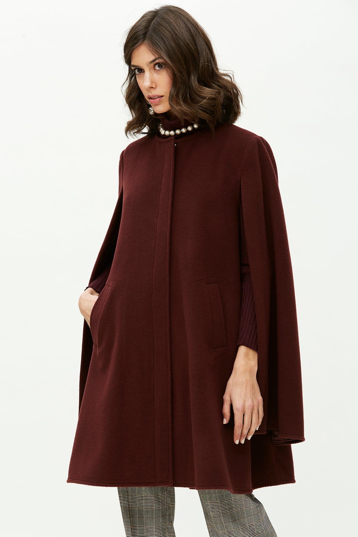 WOOL BLEND CAPE